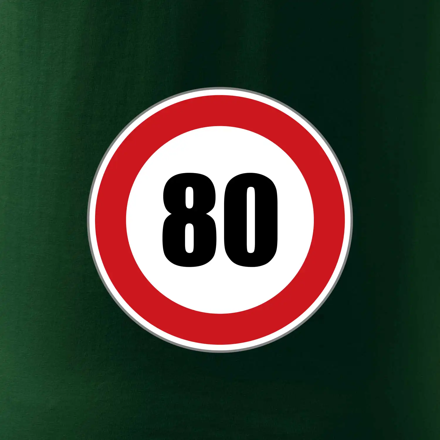 Dopravní značka - omezení rychlosti 80