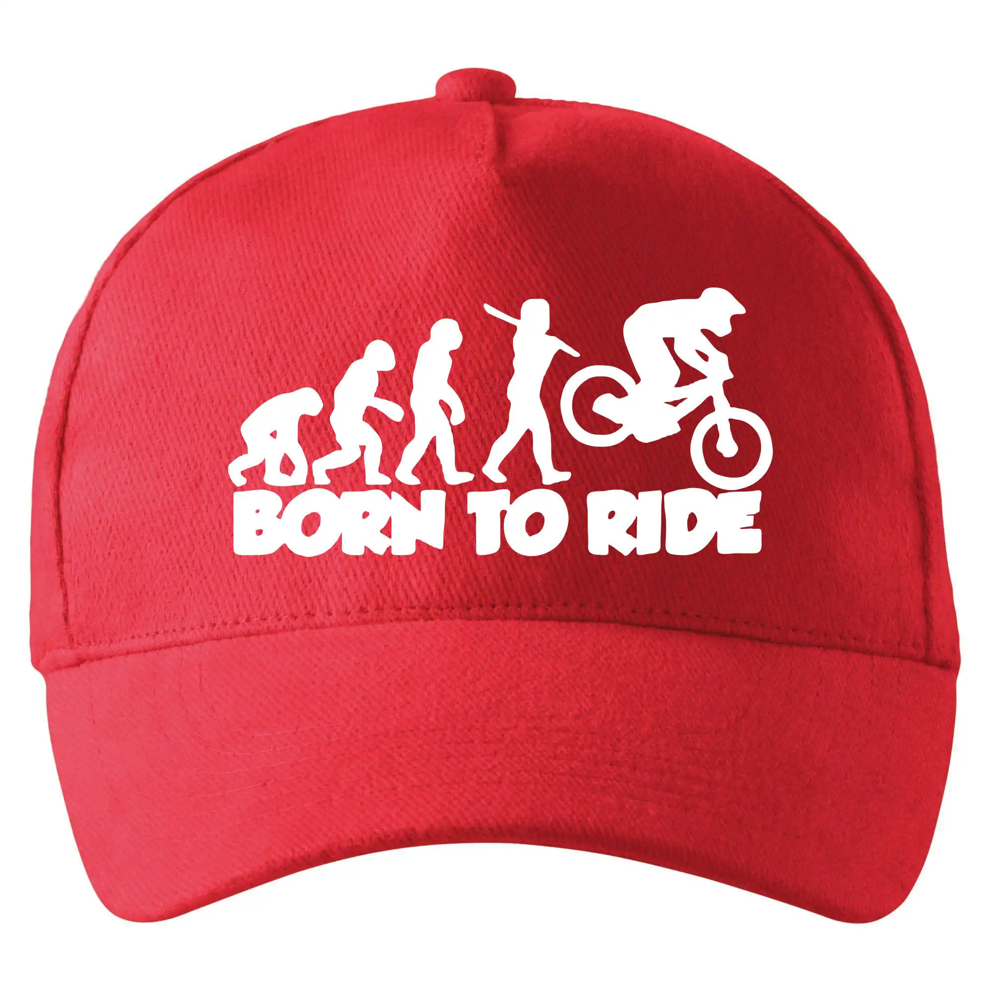 Tričká s potlačou evolúcia - Evolution Born to ride - Šiltovka so zahnutým šiltom a mosaznou sponou
