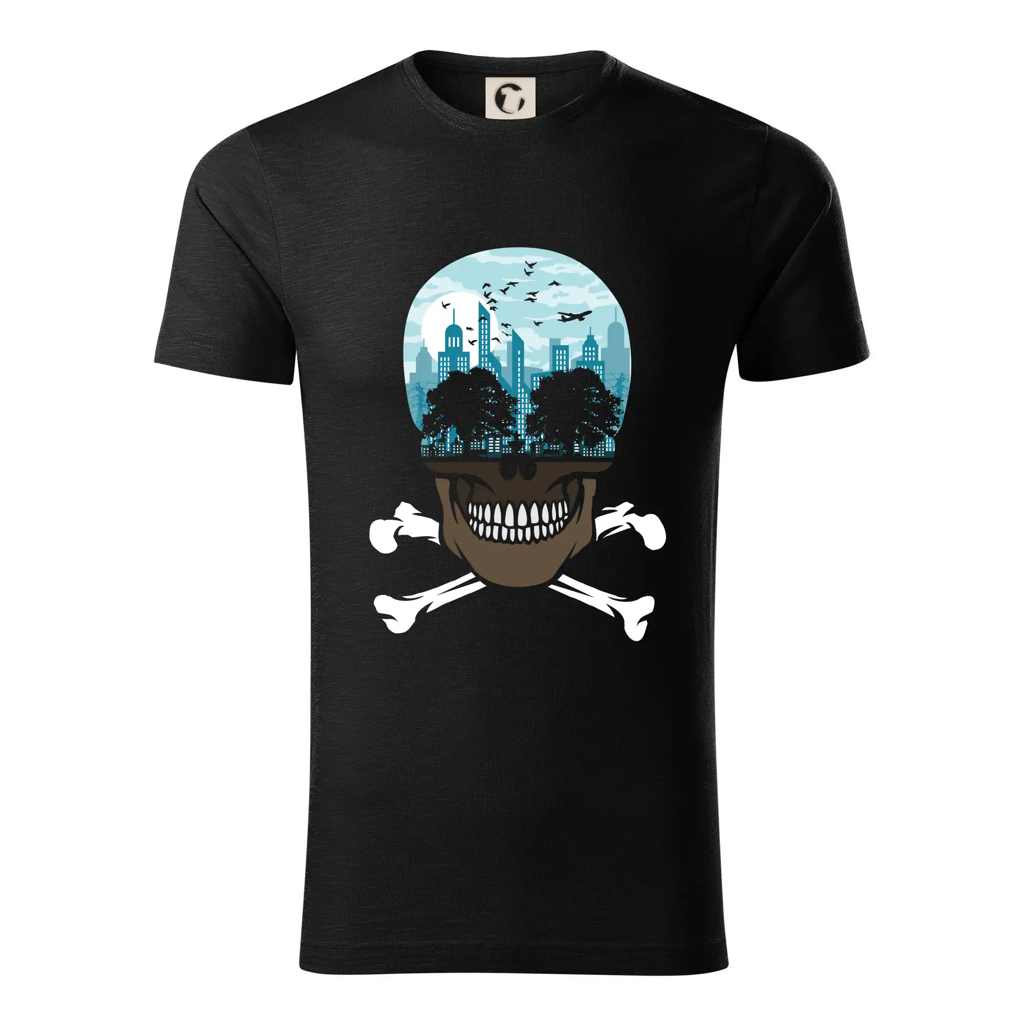 Grafické tričká - Death City skull - Tričko z organickej bavlny