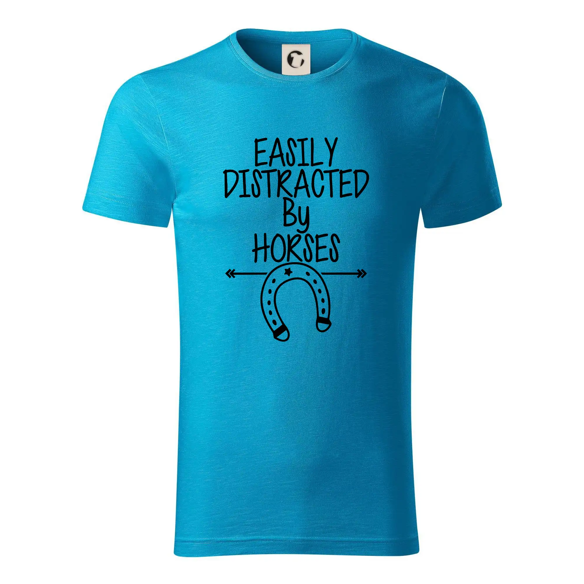 Tričká s koňmi - Easily Distracted by Horse - Tričko z organickej bavlny