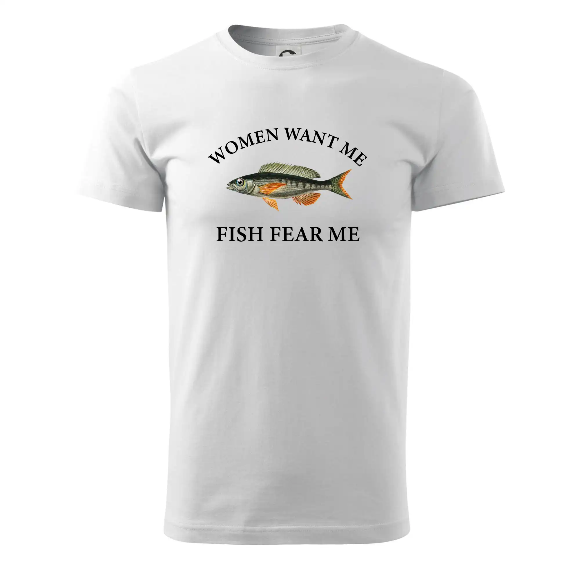 Tričká pre rybárov s potlačou - Women want me, fish fear me - Pánske tričko nižšej gramáže