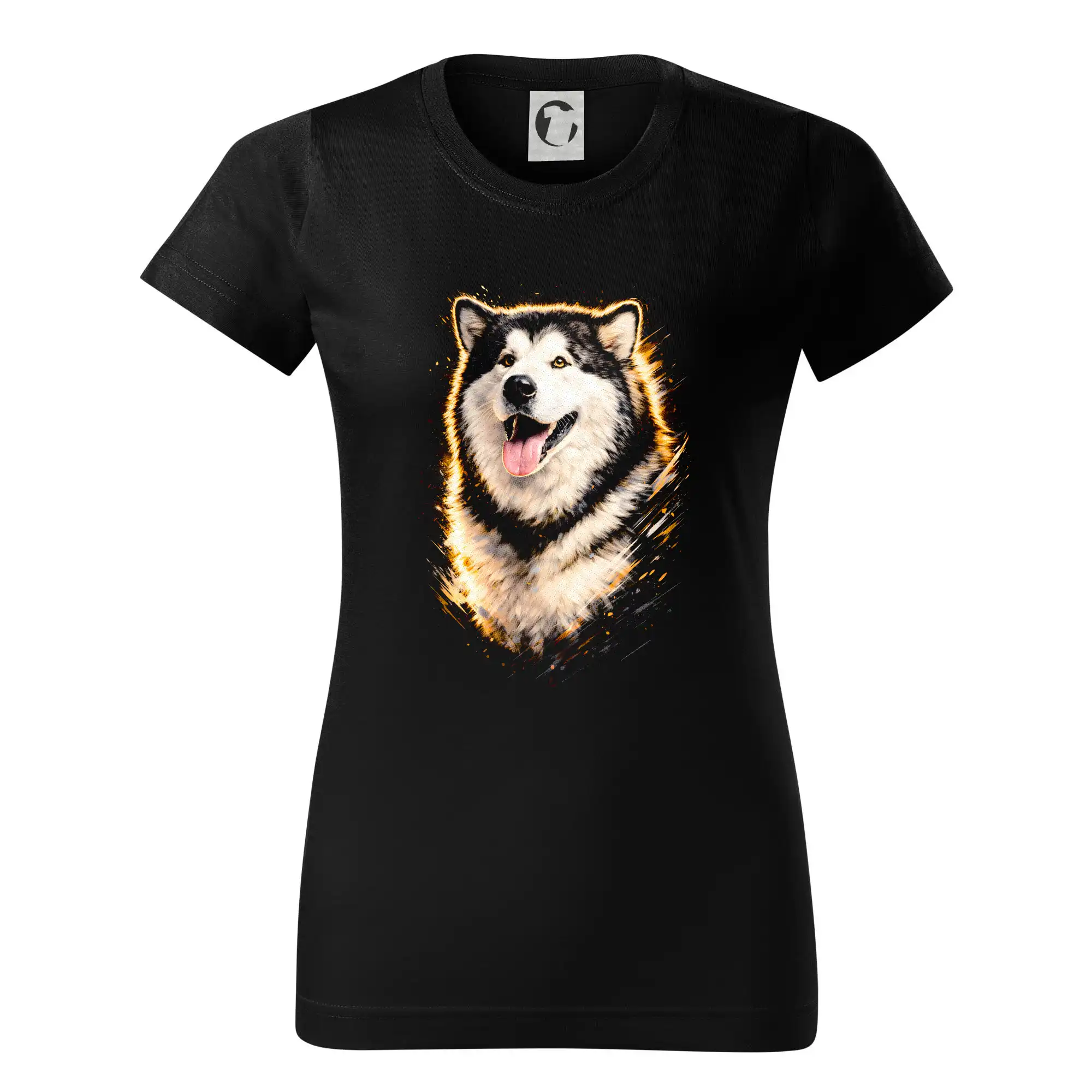 Ostatné psie plemená - Obrázok poltón Aljašský malamut - Dámske tričko basic - ľahko voľnejšie a dlhšie