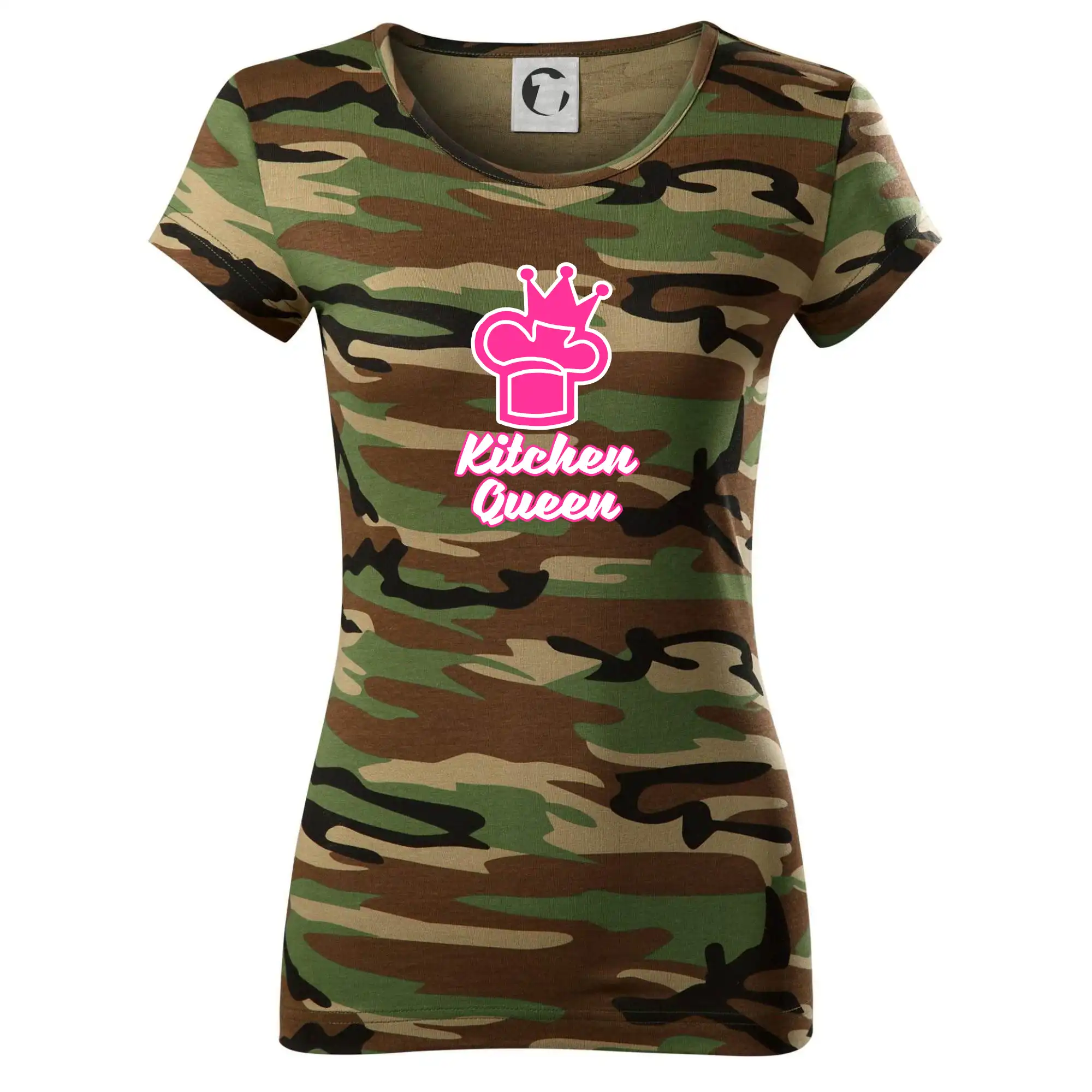 Kuchár a pekár - Kitchen Queen - Kuchárka - Dámske maskáčové tričko