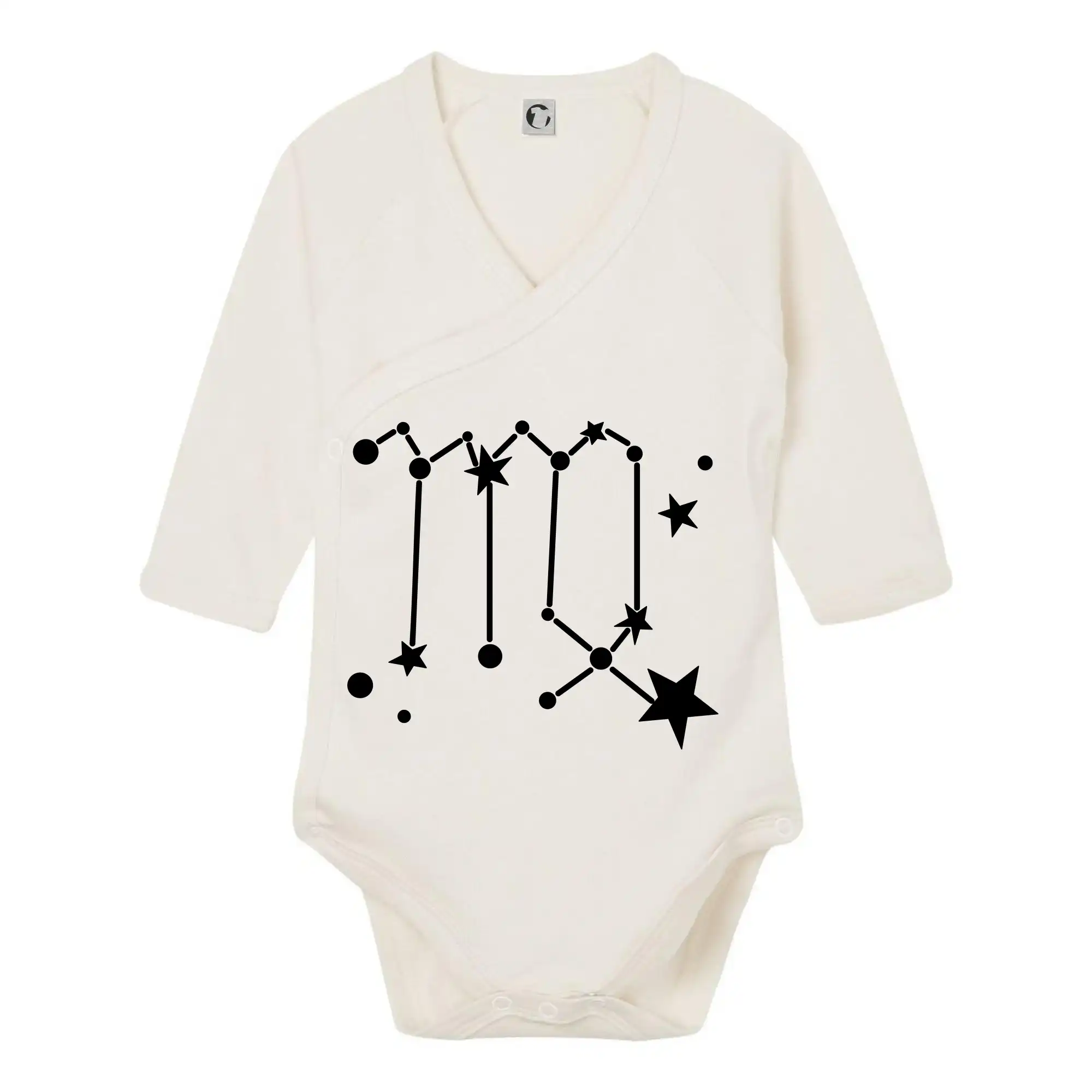 Tričká panna - Súhvezdie - Virgo  - Panna - Body zavinovacie s dlhým rukávom