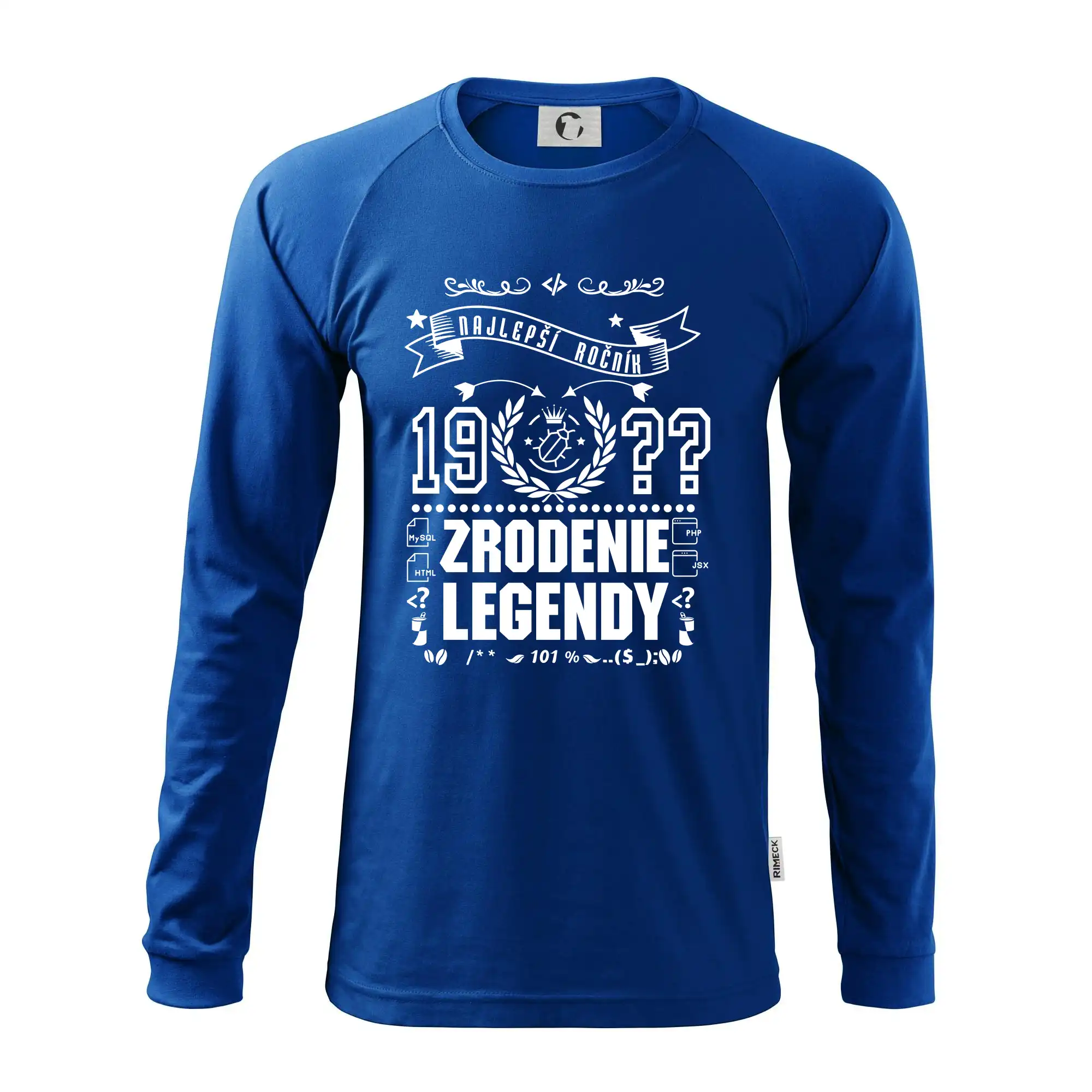 Trička Zrodenie legendy - Zrodenie legendy pre programátora - Pánske tričko s dlhým rukávom LS130