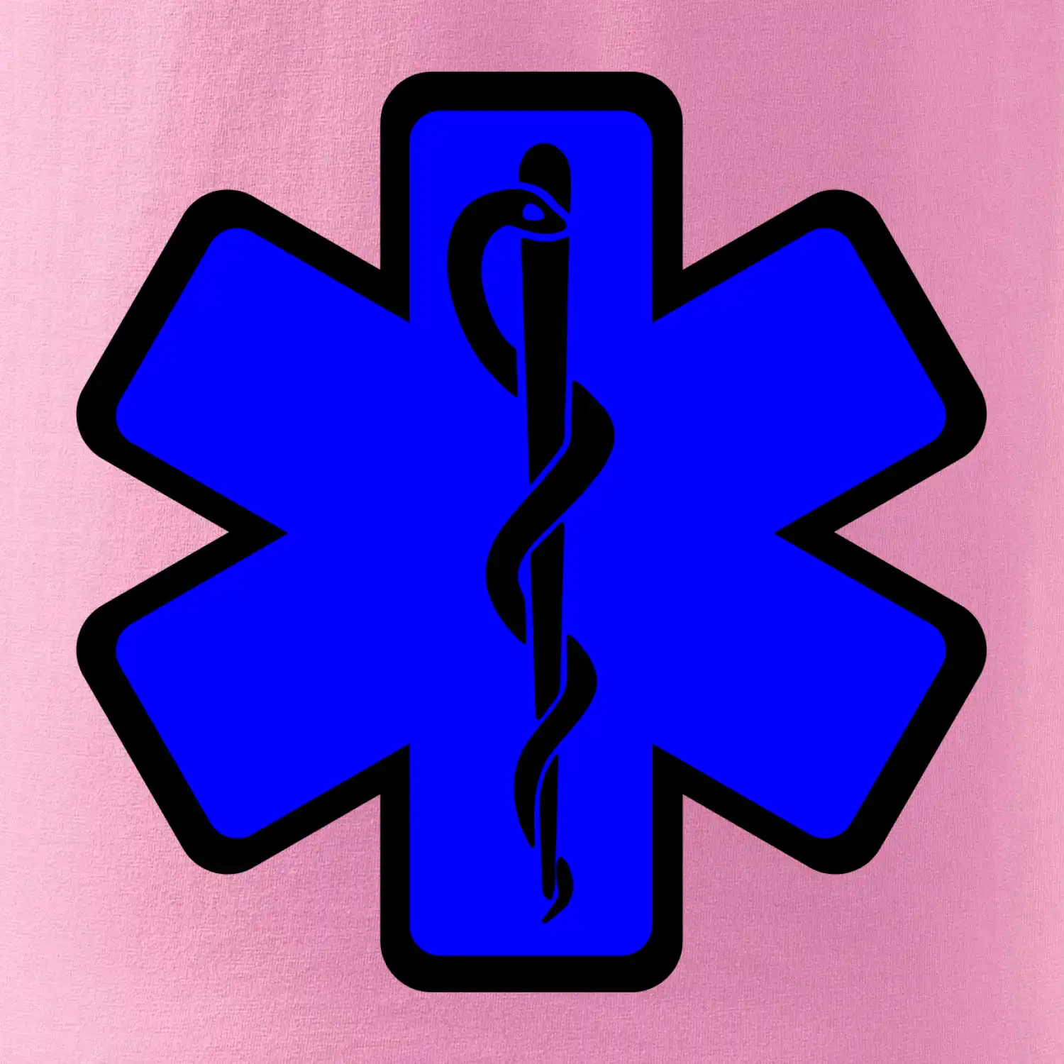 Rescue - Hvězda na prsu +  nápis na zádech