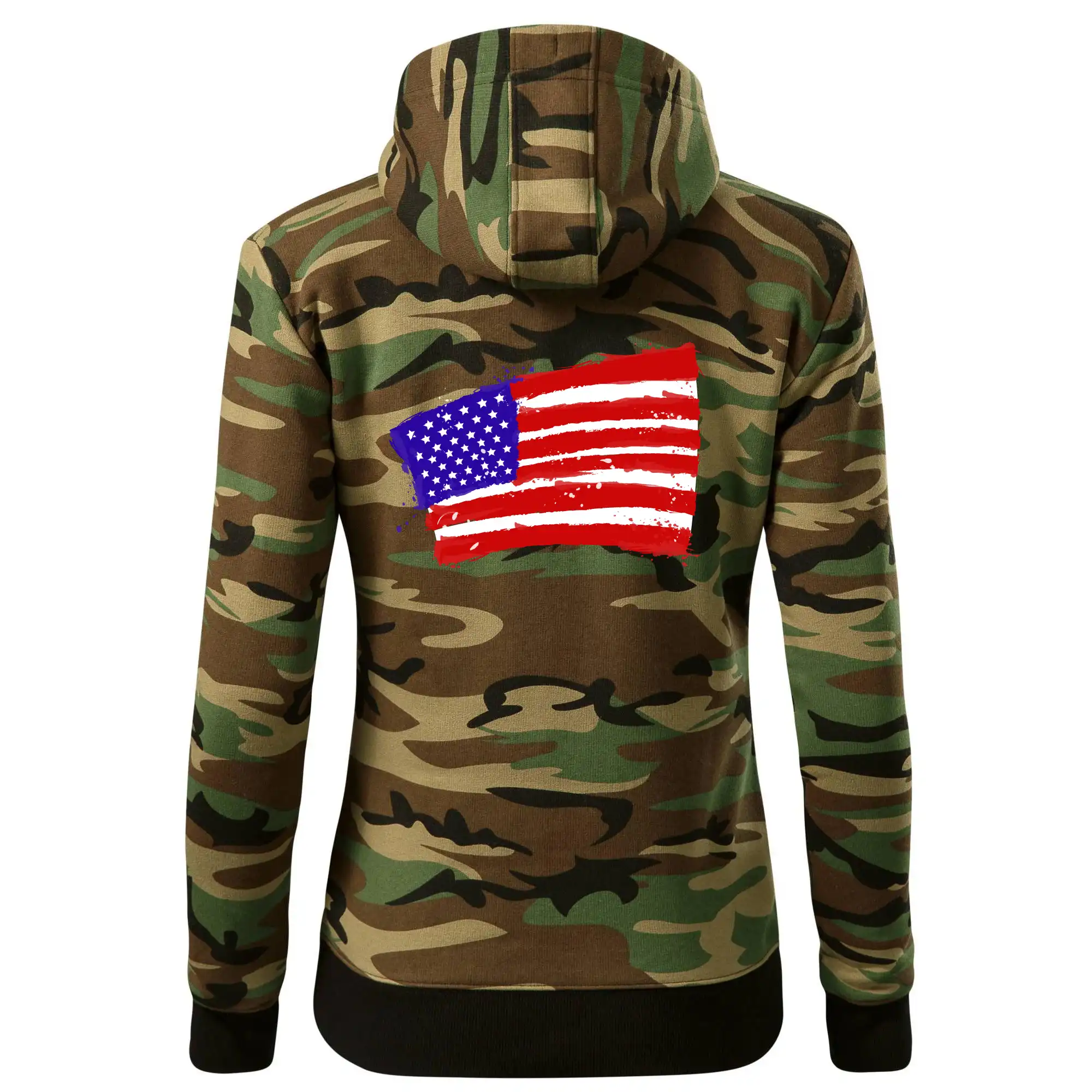 Americká vlajka ohnutá