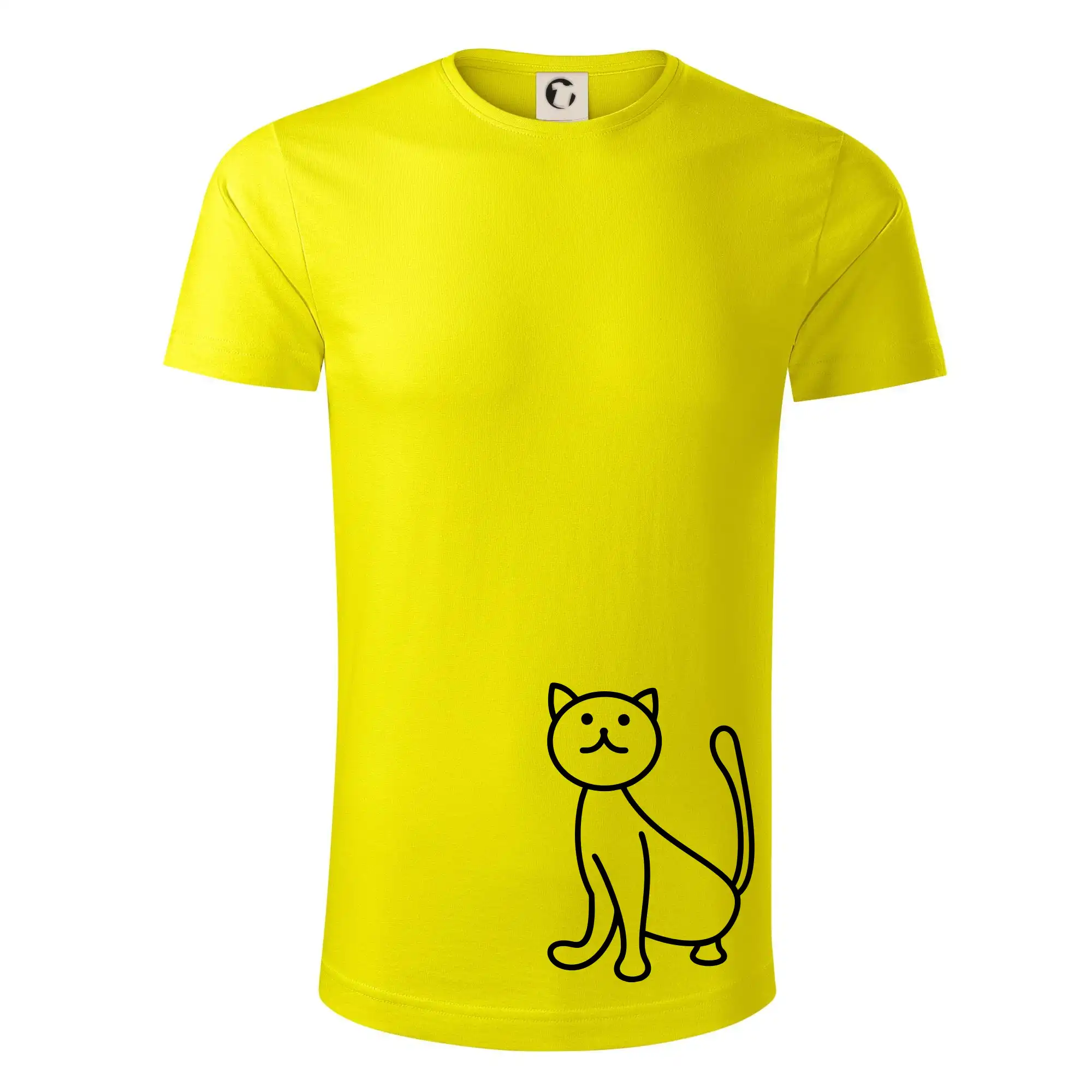 Vtipná tričká s mačkou - Mačka pozerá - Tričko z organickej bavlny