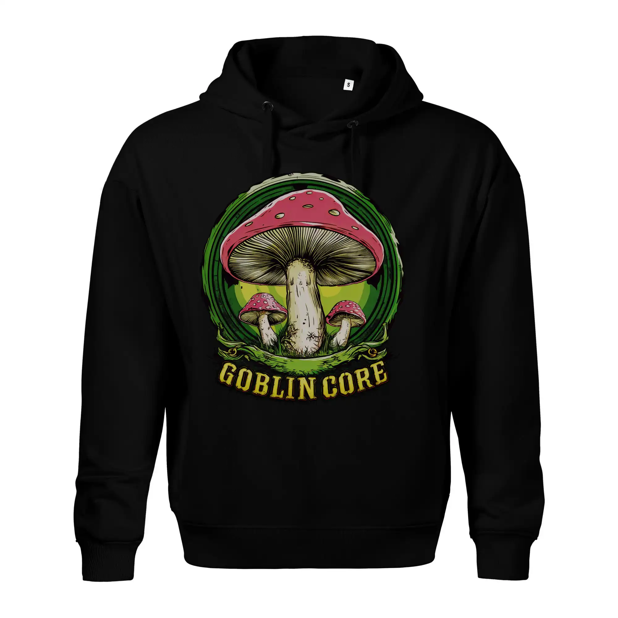 Goblincore  red capped mushrooms