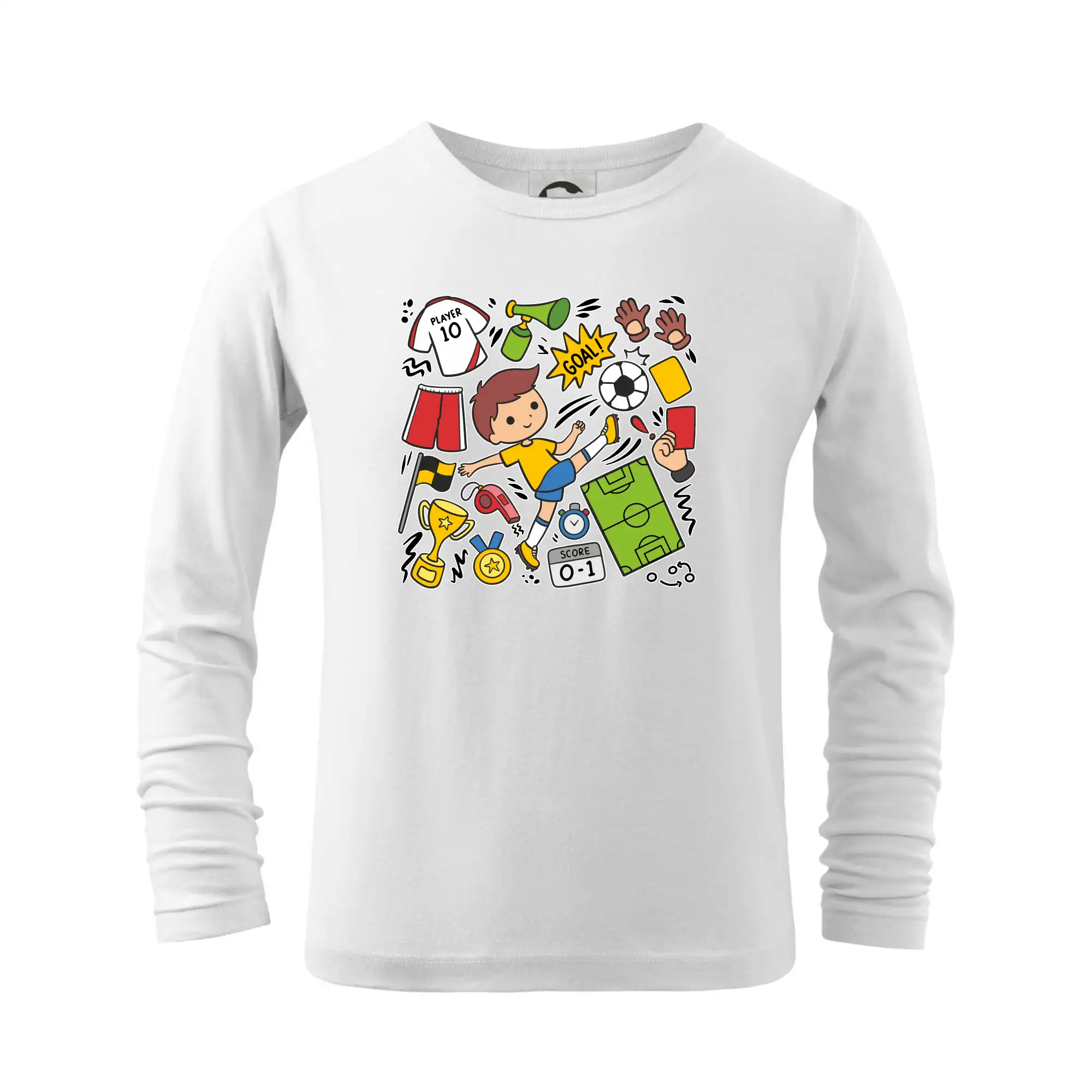 Tričká pre futbalistov - Malý futbalista ikony - Tričko detské Long Sleeve