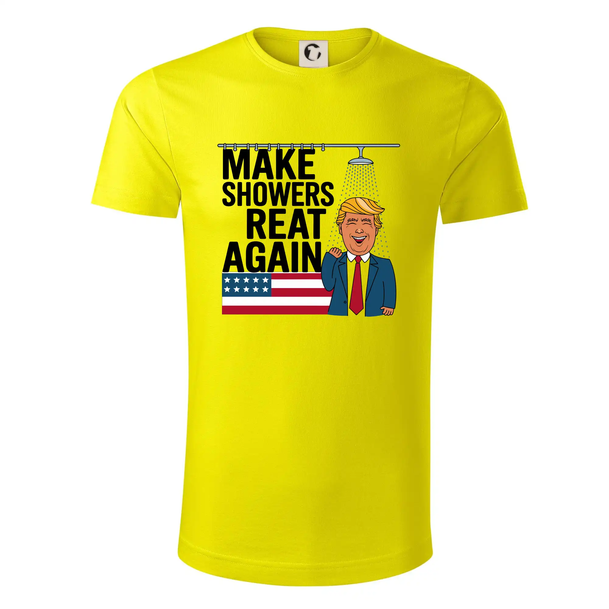 Politické tričká - Trump make showers great again - Tričko z organickej bavlny