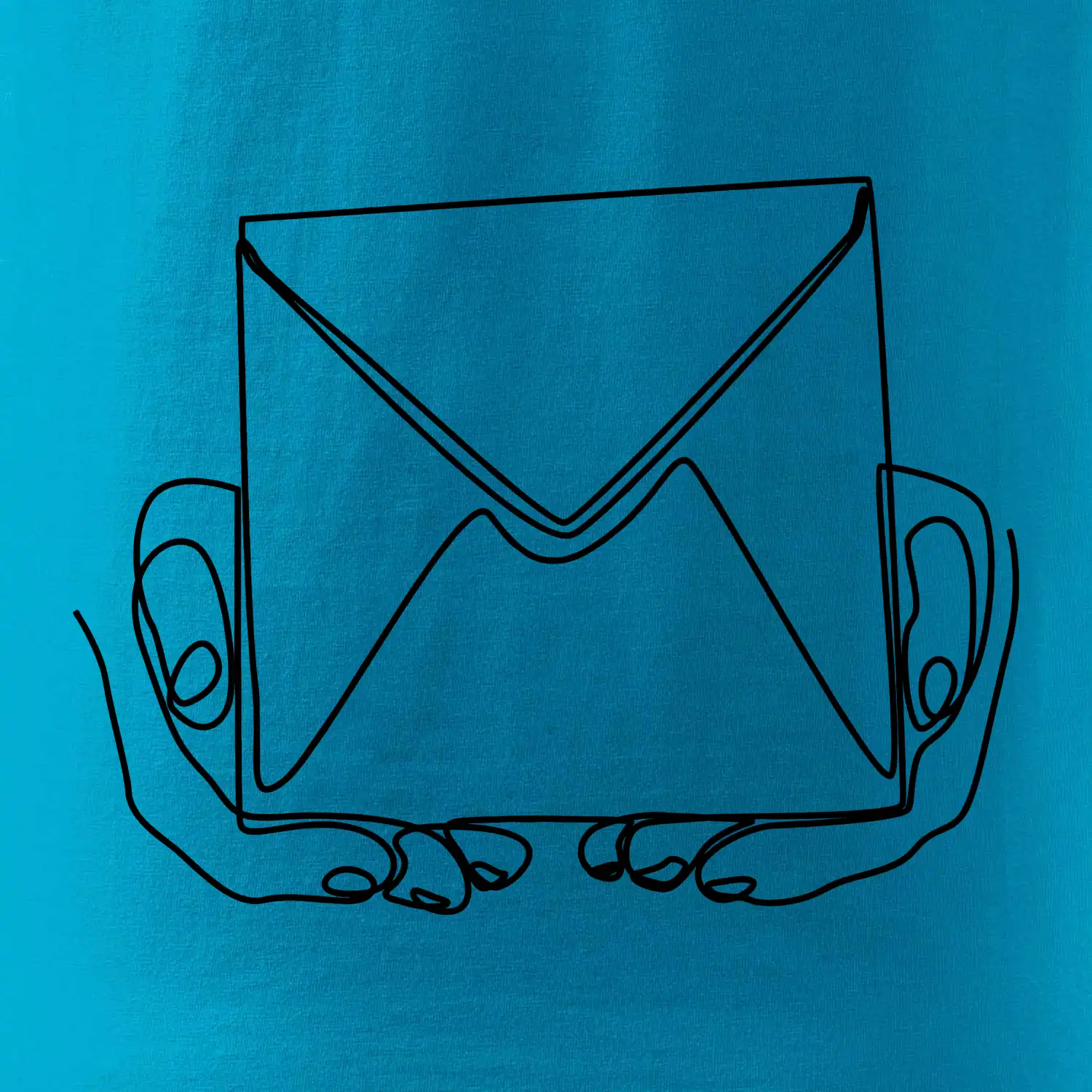 Obálka pošták jedním tahem