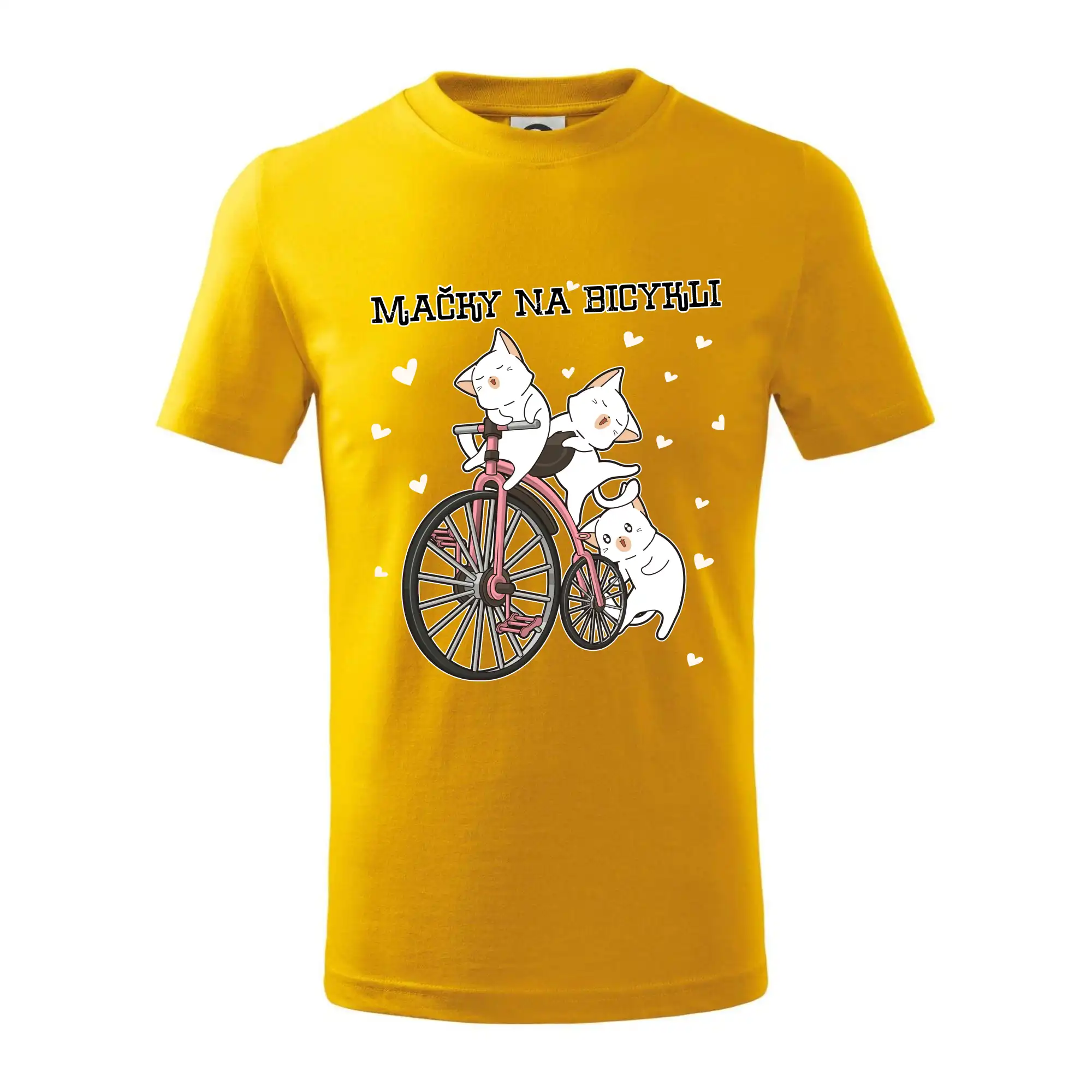 Tričko ako darček pre cyklistu - Mačky na bicykli - Tričko detské bavlnené