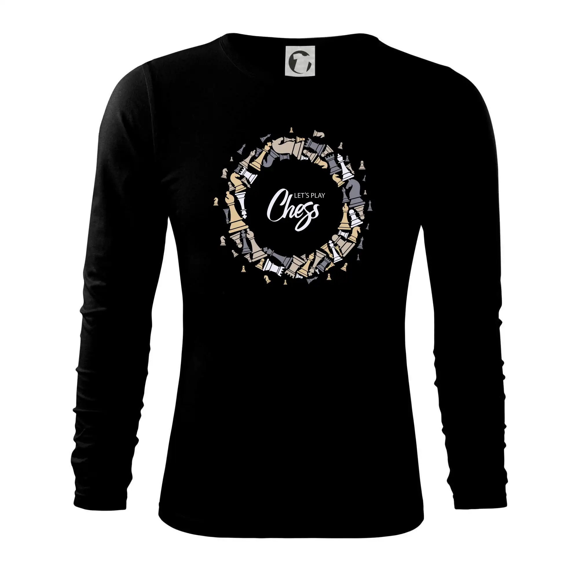 Tričká a mikiny so spoločenskými hrami  - Let's play chess kruh - Tričko s dlhým rukávom FIT-T long sleeve
