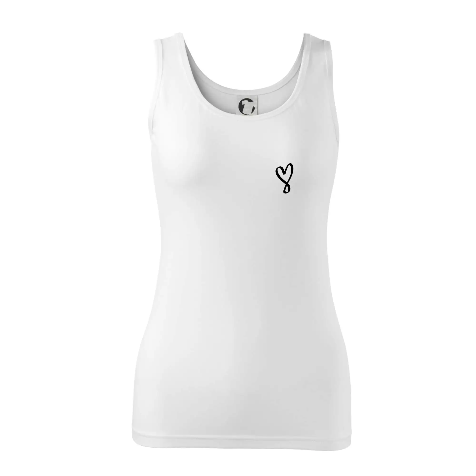 Tričká pre zamilovaných - Srdce nekonečno na prsník - Dámske tielko