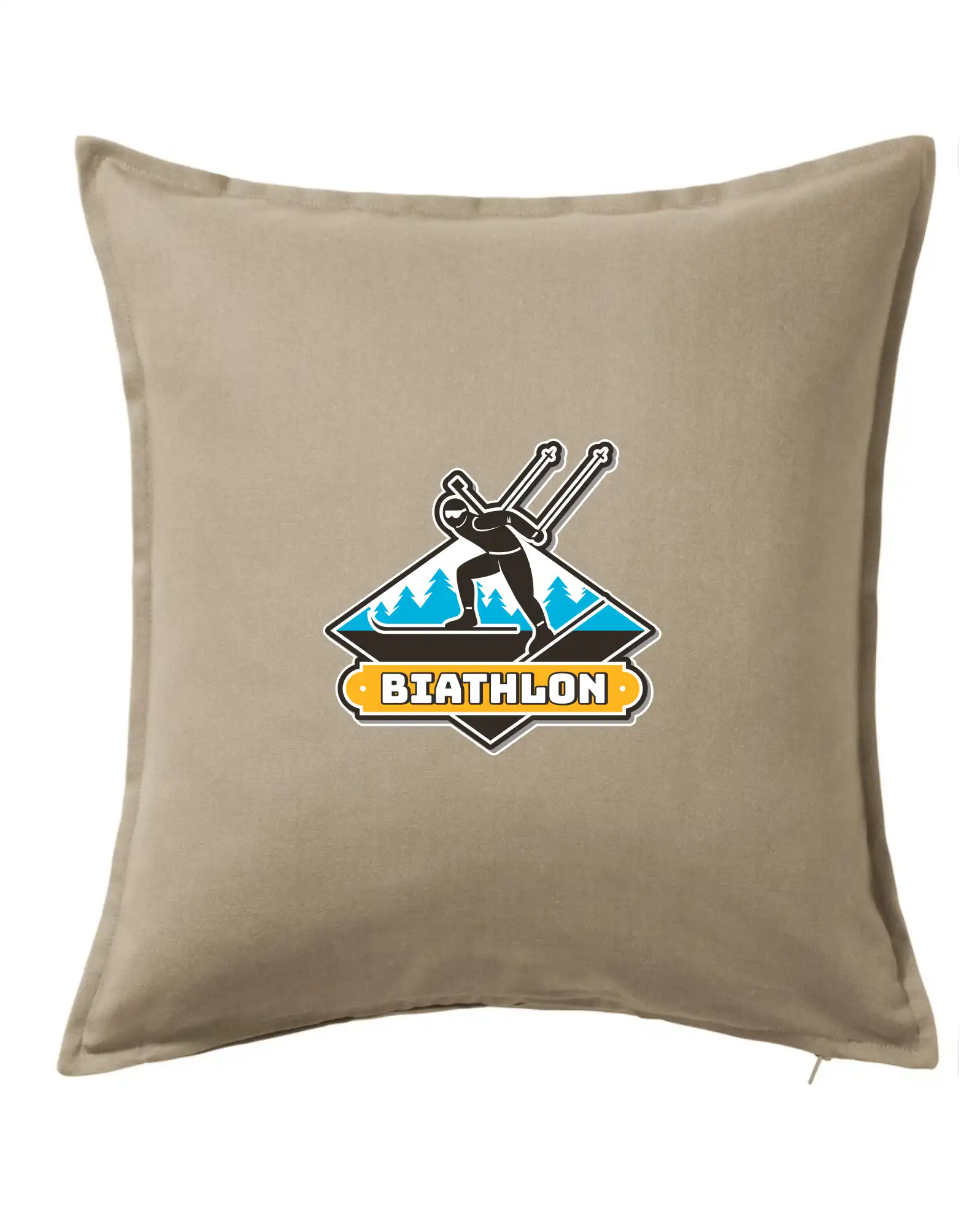 Lyže a Snowboard - Biathlon logo - Vankúš 50x50