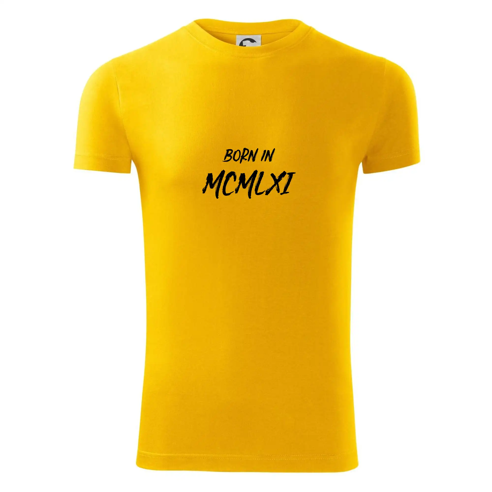 Trička s ročníkom 1961 - Born in - Rímske číslo 1961 - Viper FIT - Pánske zúžené tričko