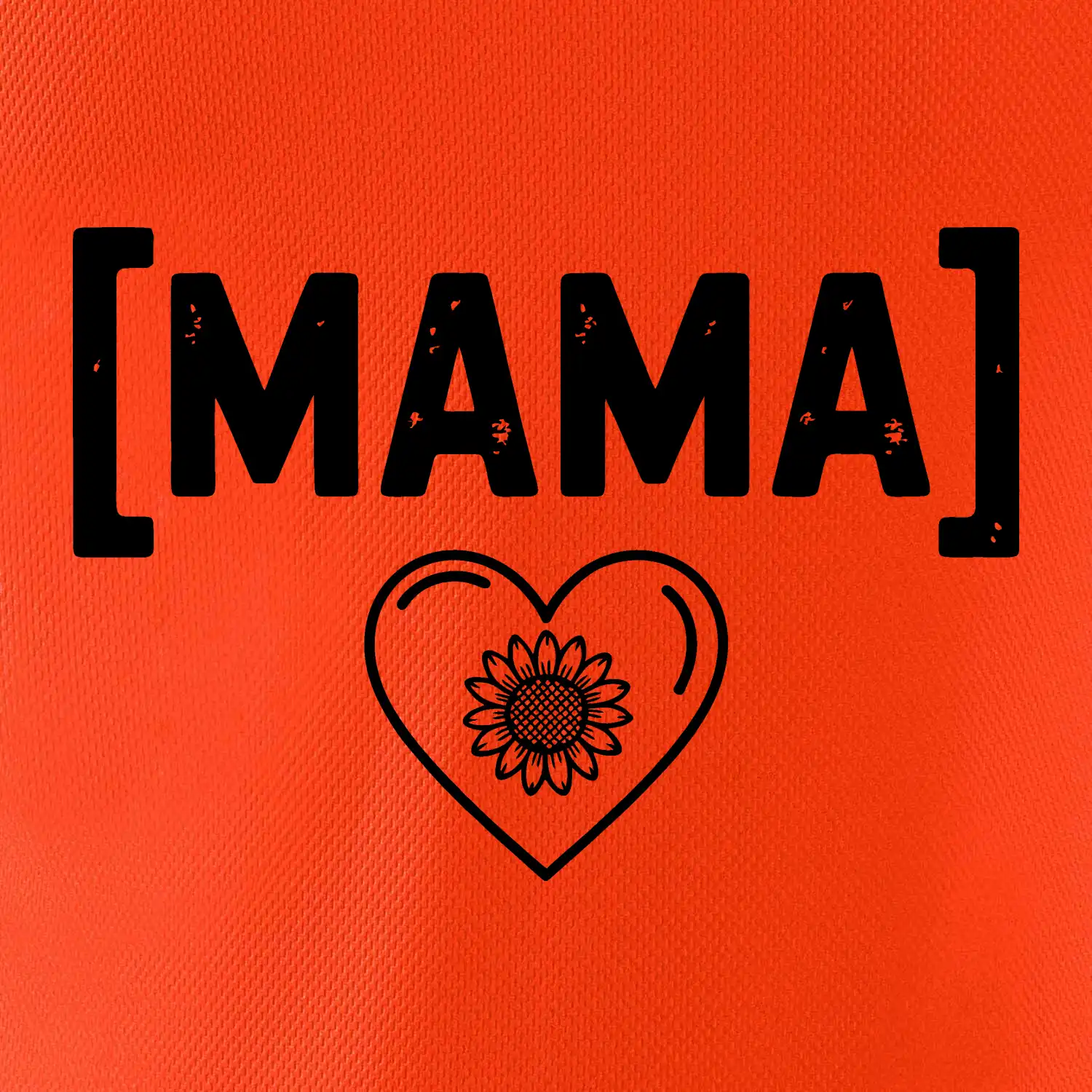 Máma nápis a srdce a slunečnice SK