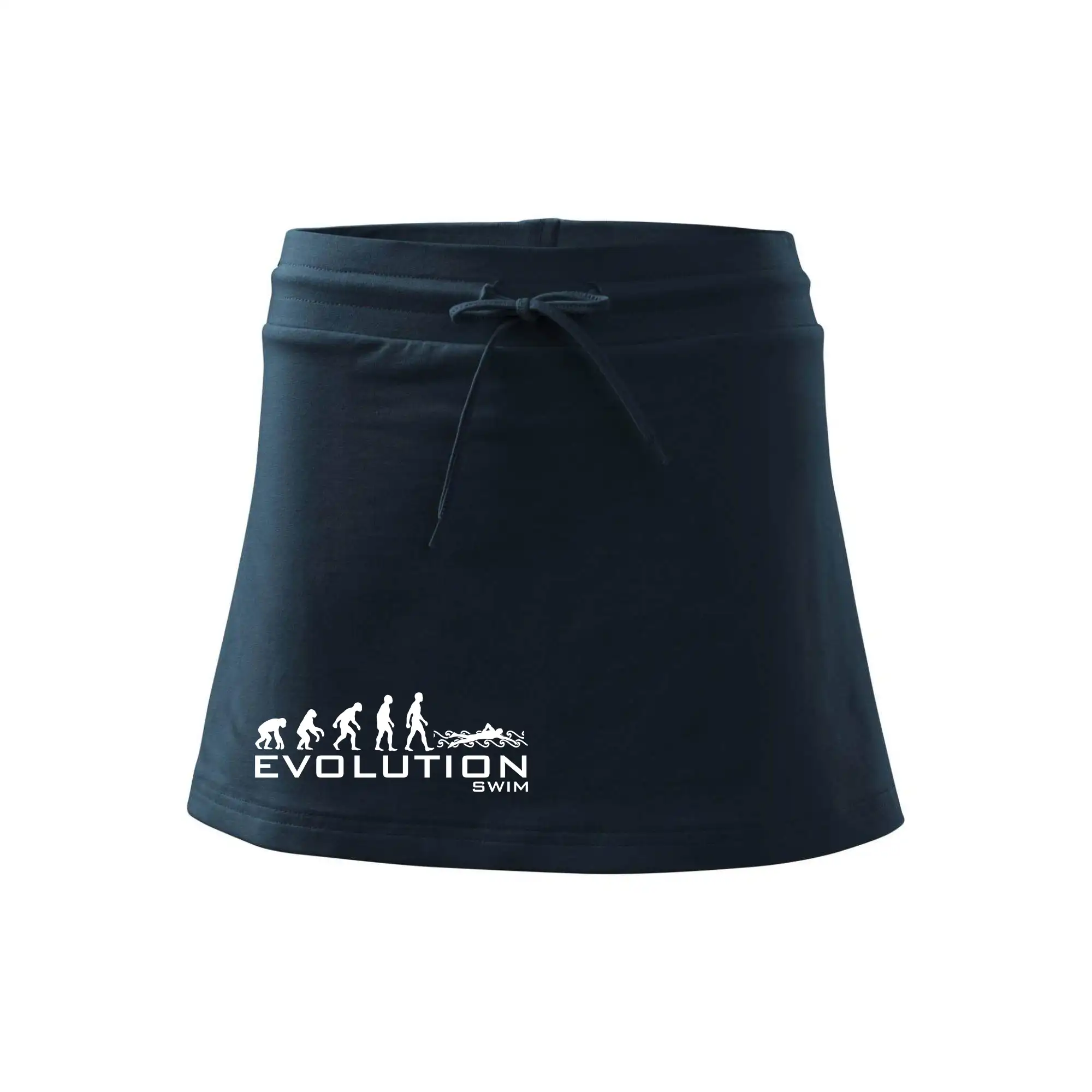 Tričká s potlačou evolúcia - Evolúcia Swim - Športová sukne - two in one