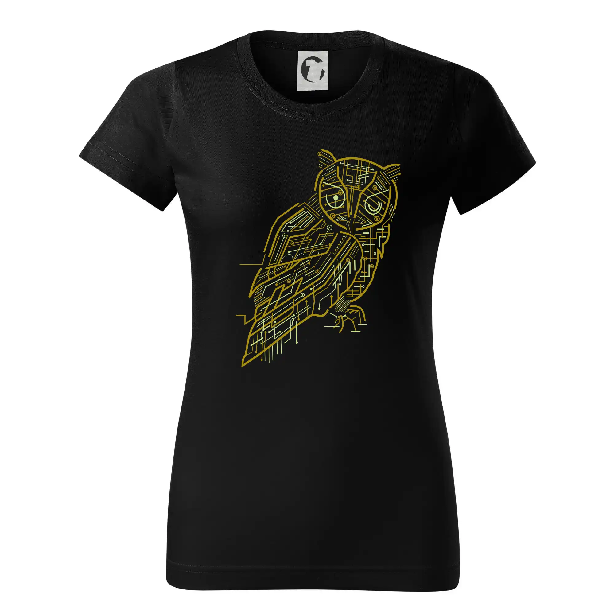 Grafické tričká - Electrical Owl - Dámske tričko basic - ľahko voľnejšie a dlhšie