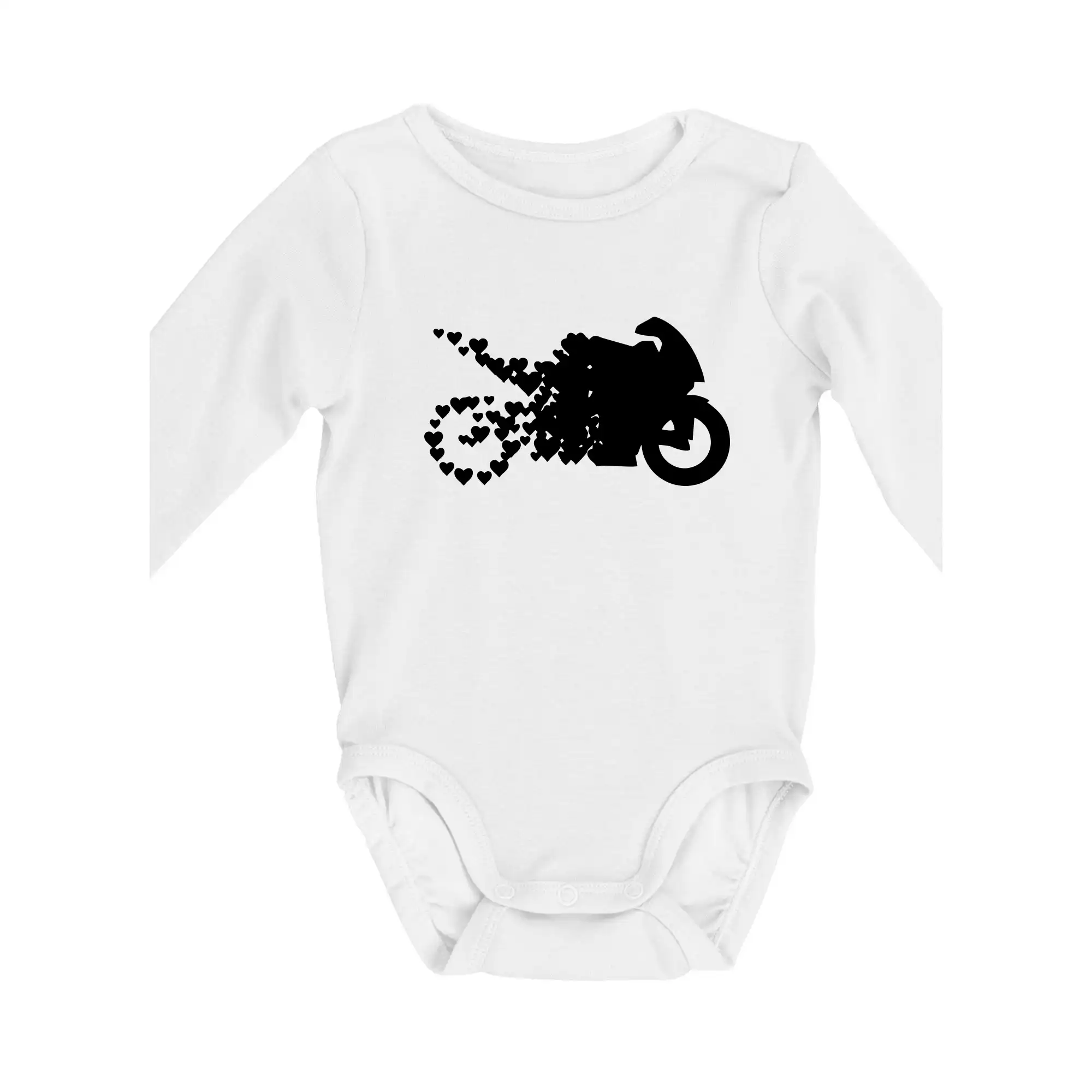 Tričká a mikiny s potlačou motoriek – pre pravých motorkárov - Moto love - Body dojčenské s dlhým rukávom