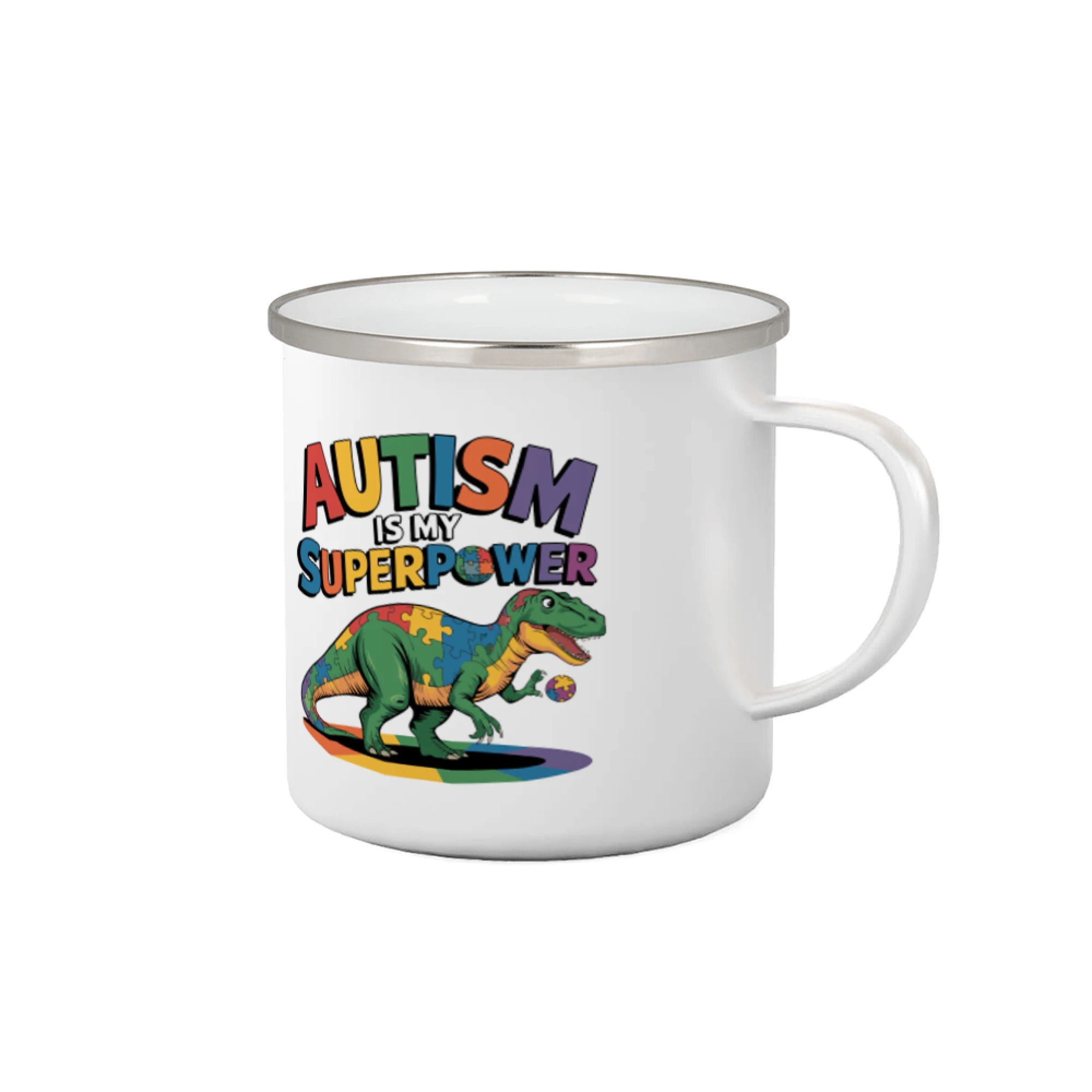 Tričká a mikiny pre autistov - Stojící Rex Autism is my superpower - Plecháčik