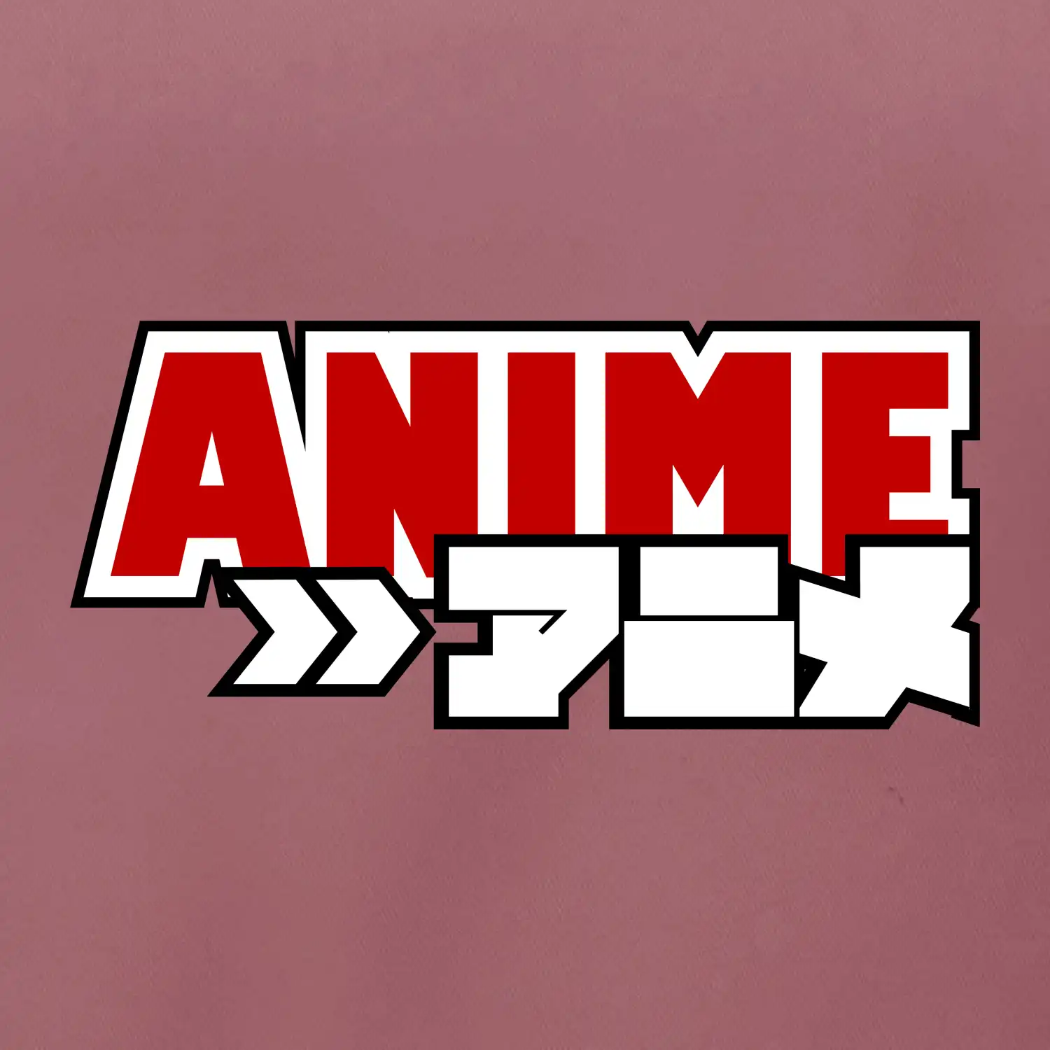 Anime nápis červený