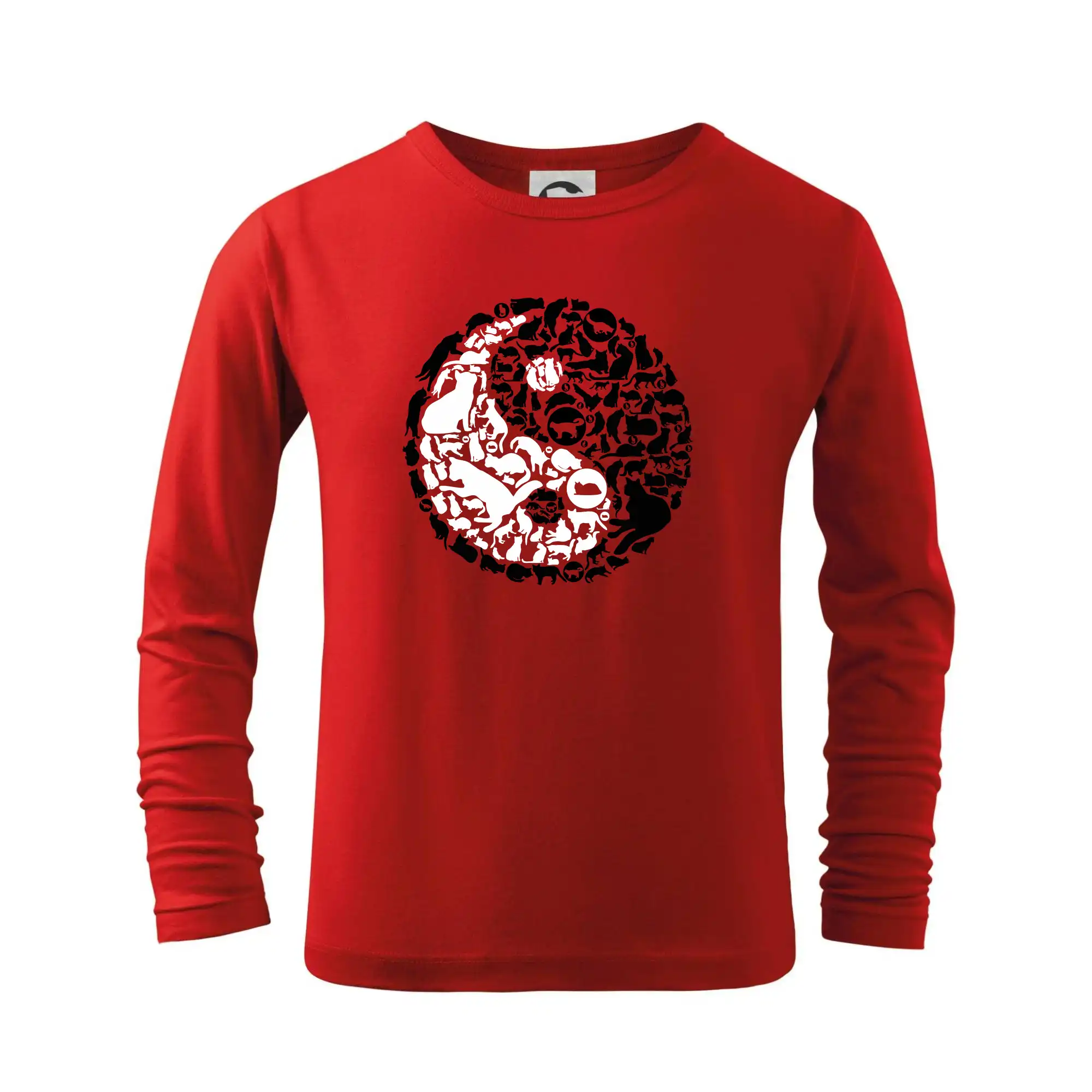 Vtipná tričká s mačkou - YinYang Cats - Tričko detské Long Sleeve