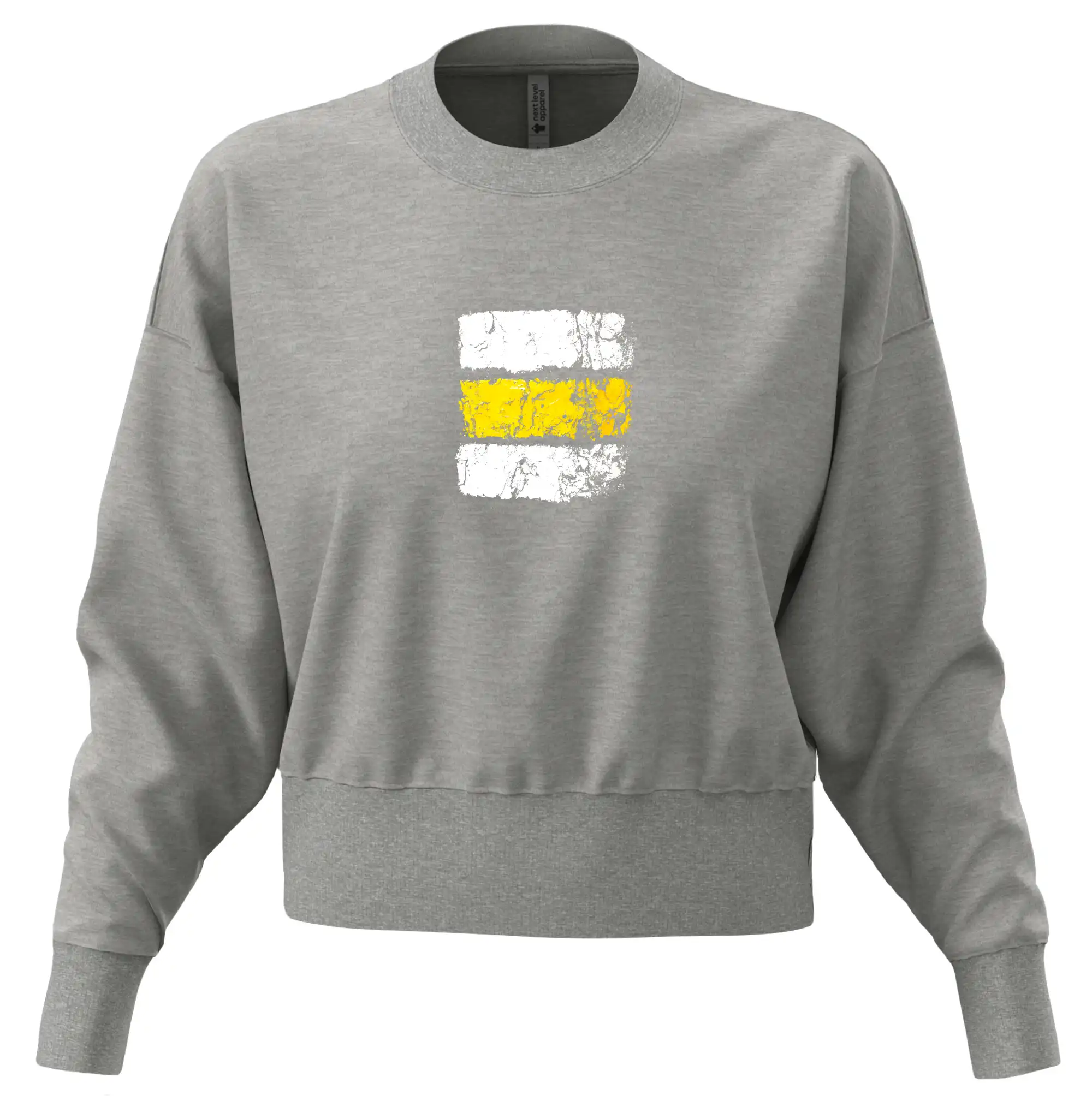 Trička pre cestovateľov - Turistická značka - žltá - Mikina oversize crop OVERSIZE