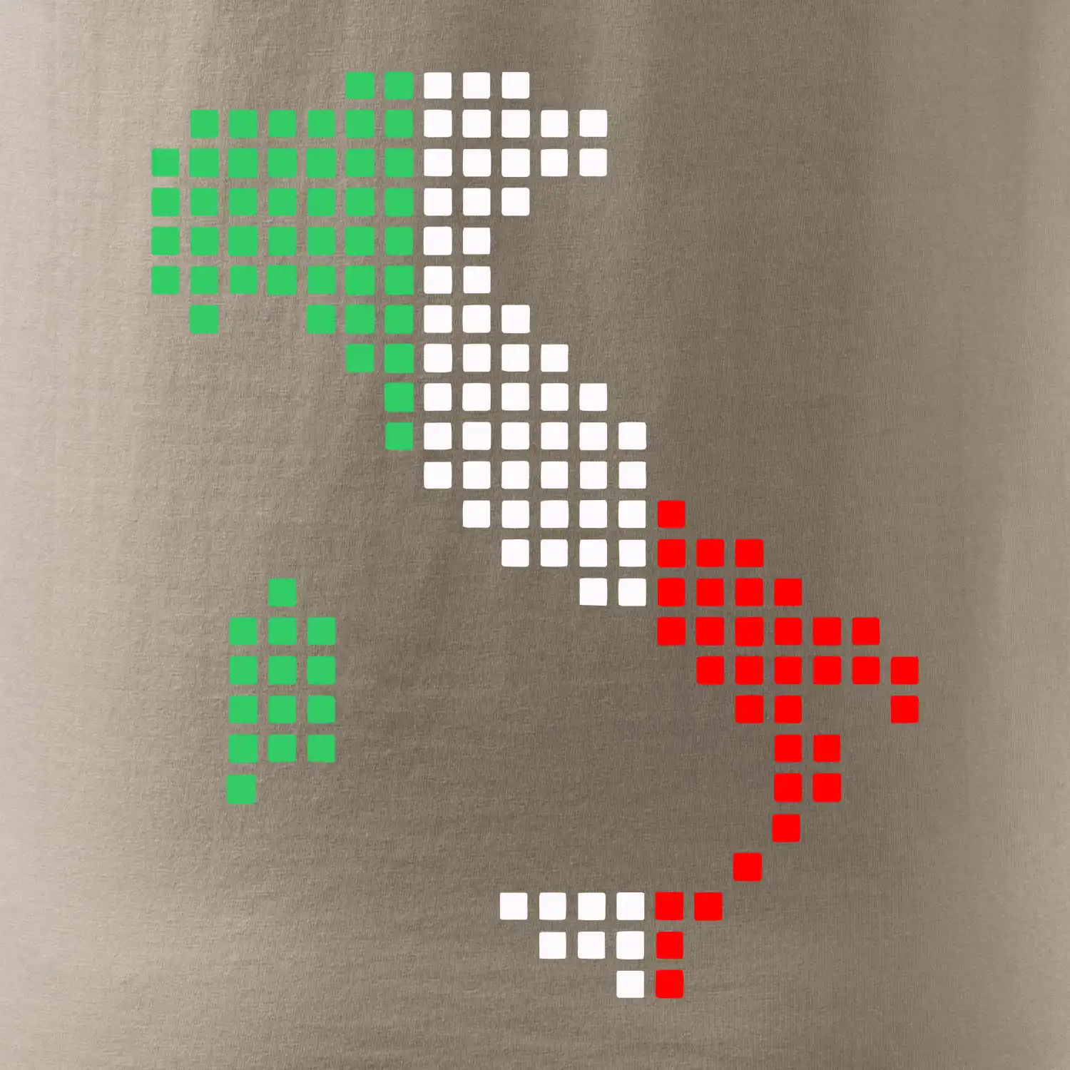 Itálie obrys vlajka