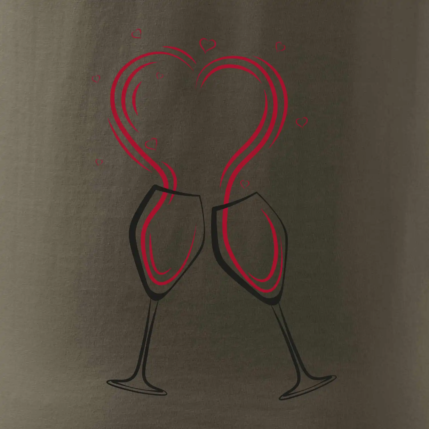 Víno je láska - srdíčka