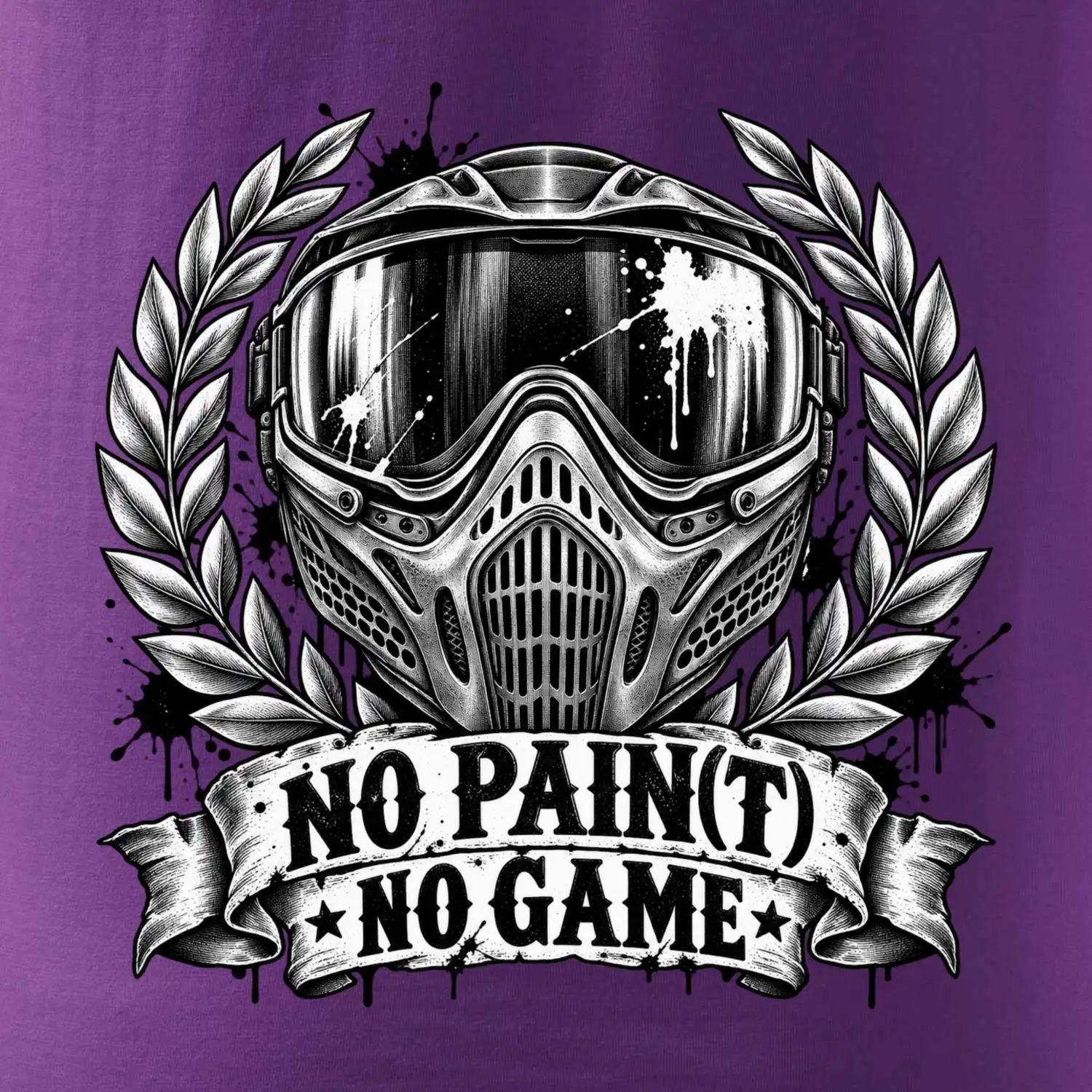 Motiv no paint no game s maskou
