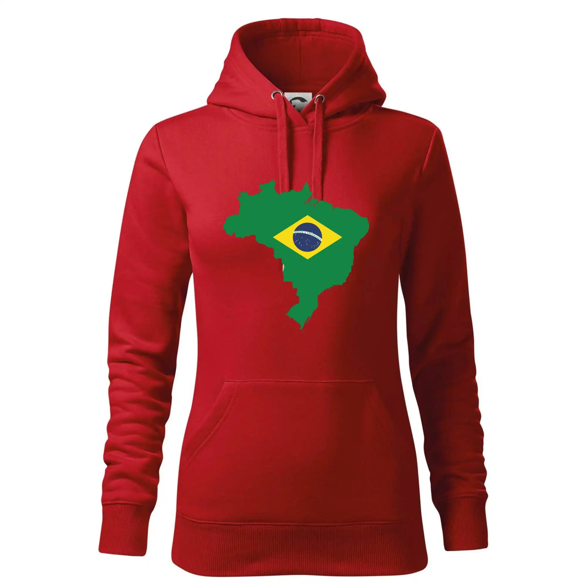 Brazílie vlajka v mapě