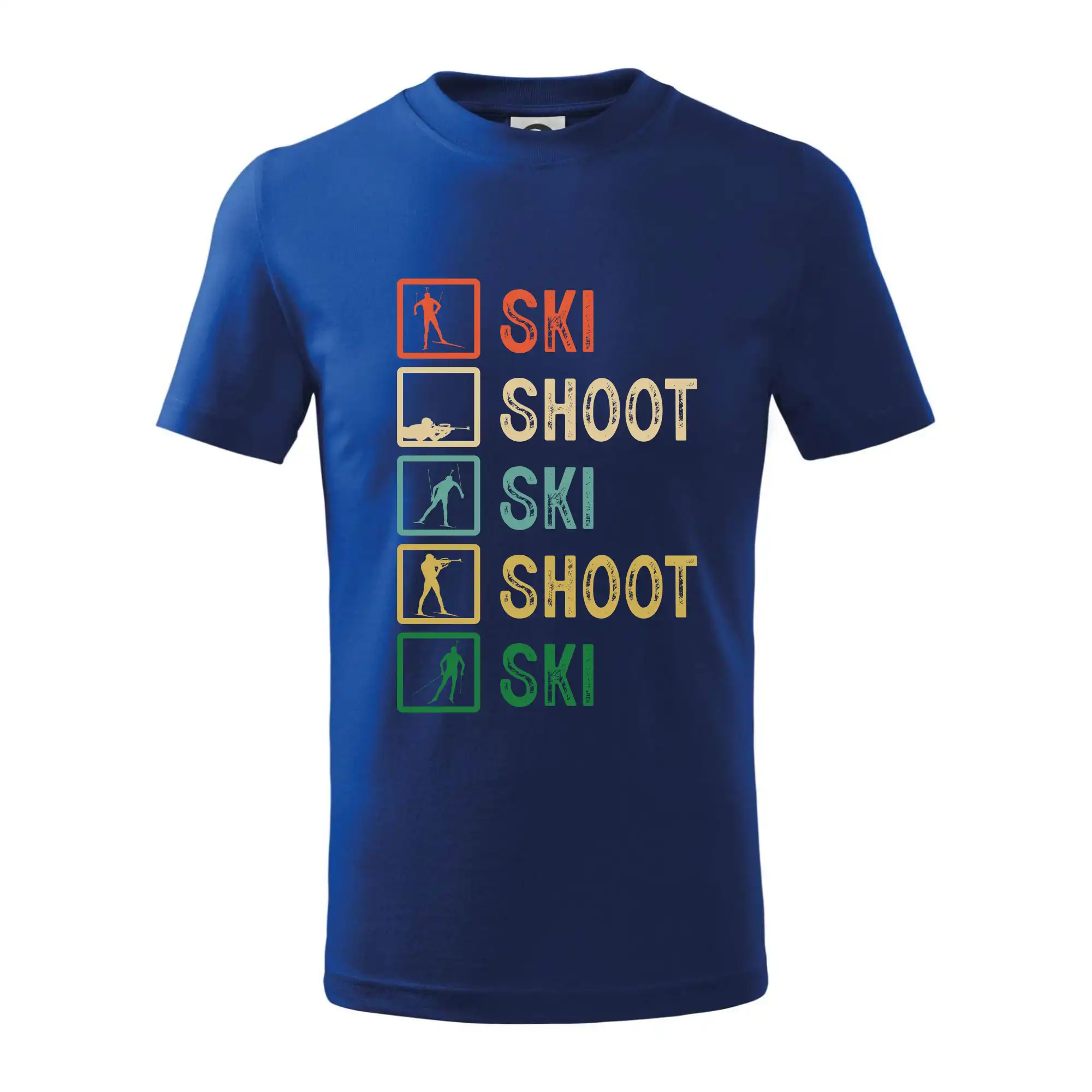 Lyže a Snowboard - Biatlon ski shoot ski - Tričko detské bavlnené
