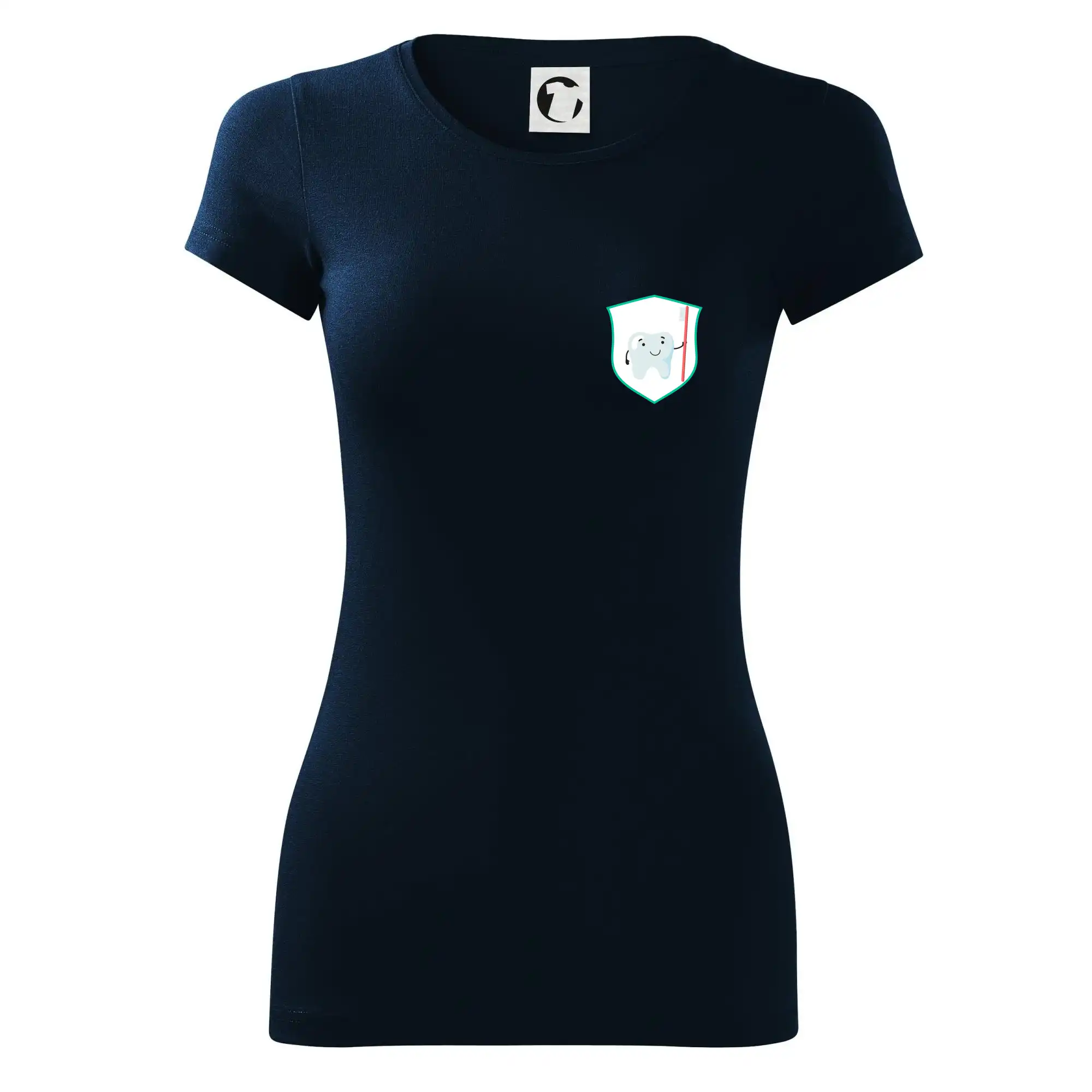 Zoubek na prsu - zubní kartáček