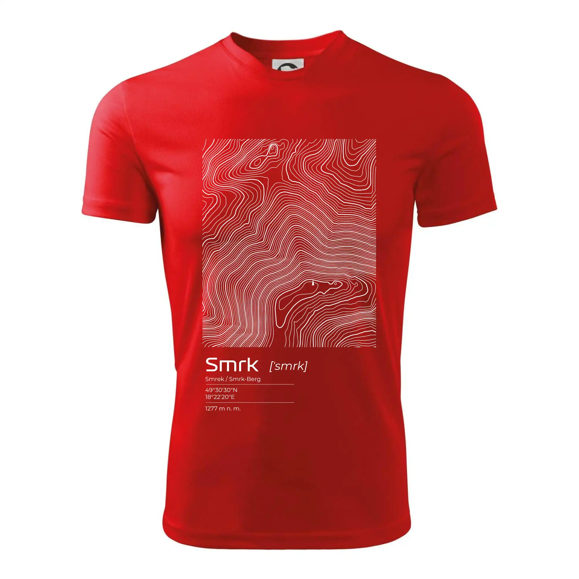 Smrk - vrstevnice v obdélníku