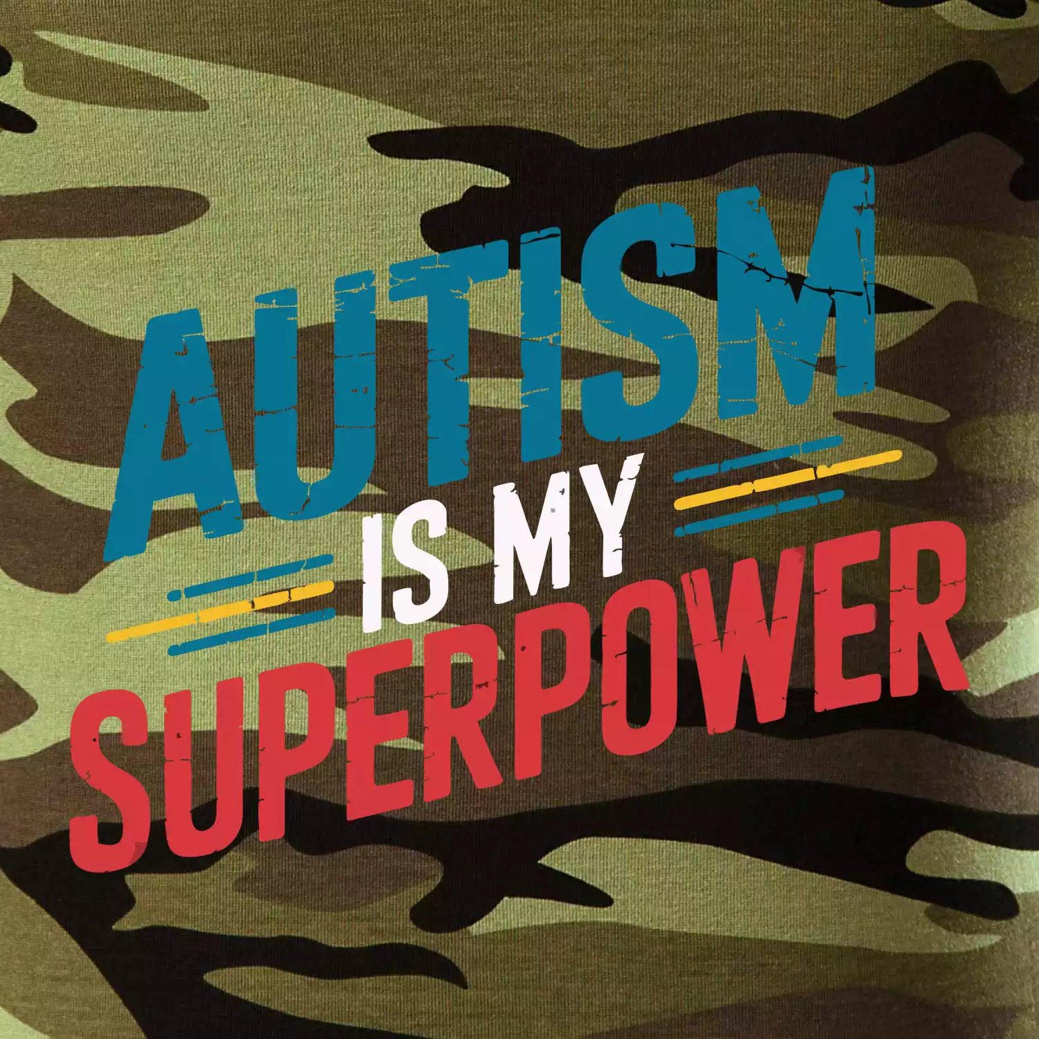 Šikmý nápis Autism is my superpower