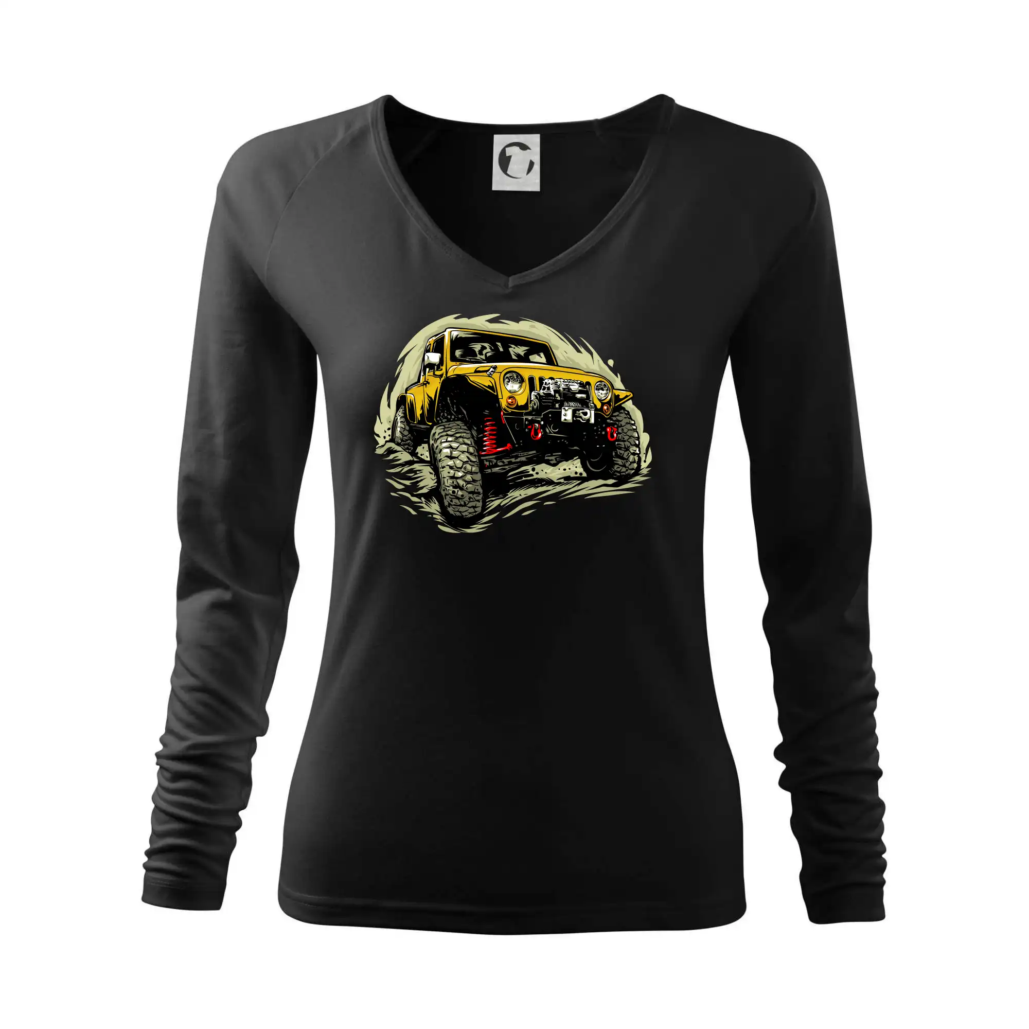 Auto tričká - Žltý offroad s navijakom - Tričko dámske Elegance