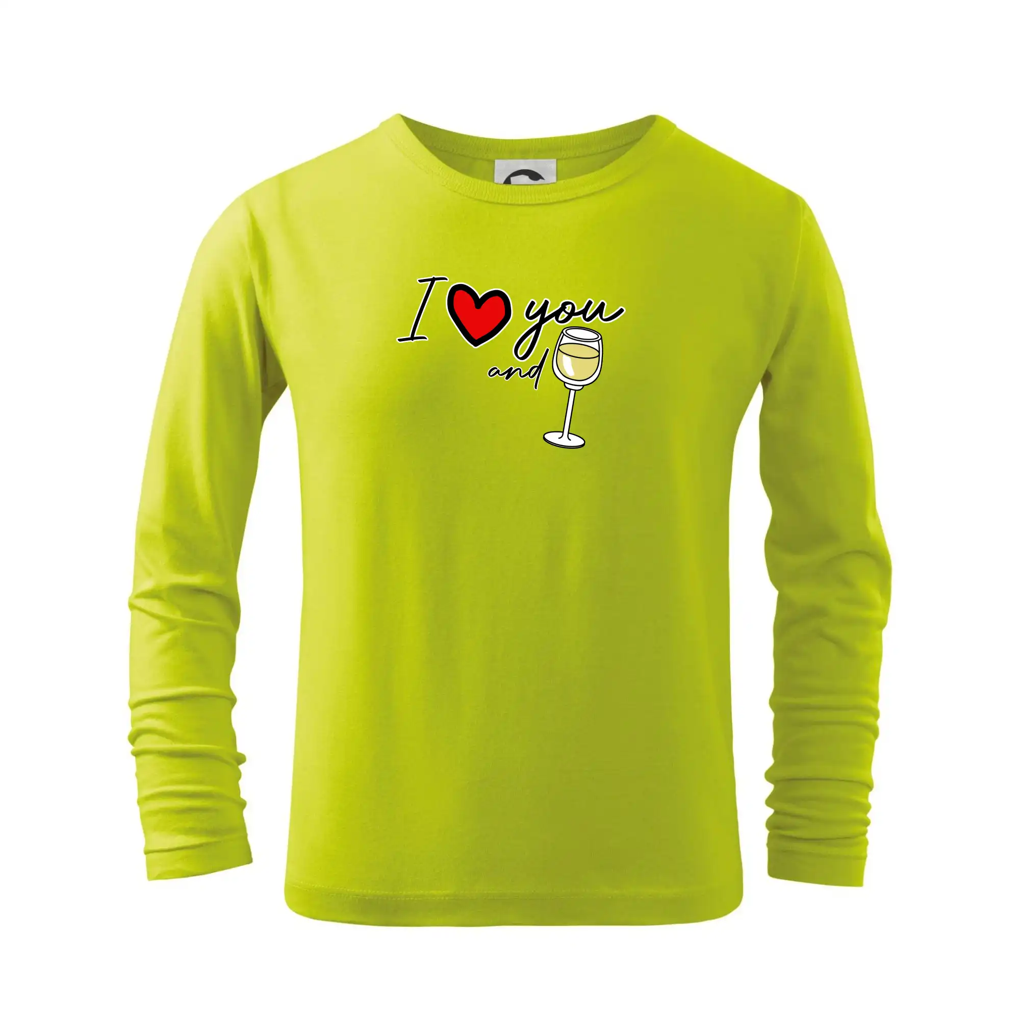 I love you and white wine - Tričko detské Long Sleeve