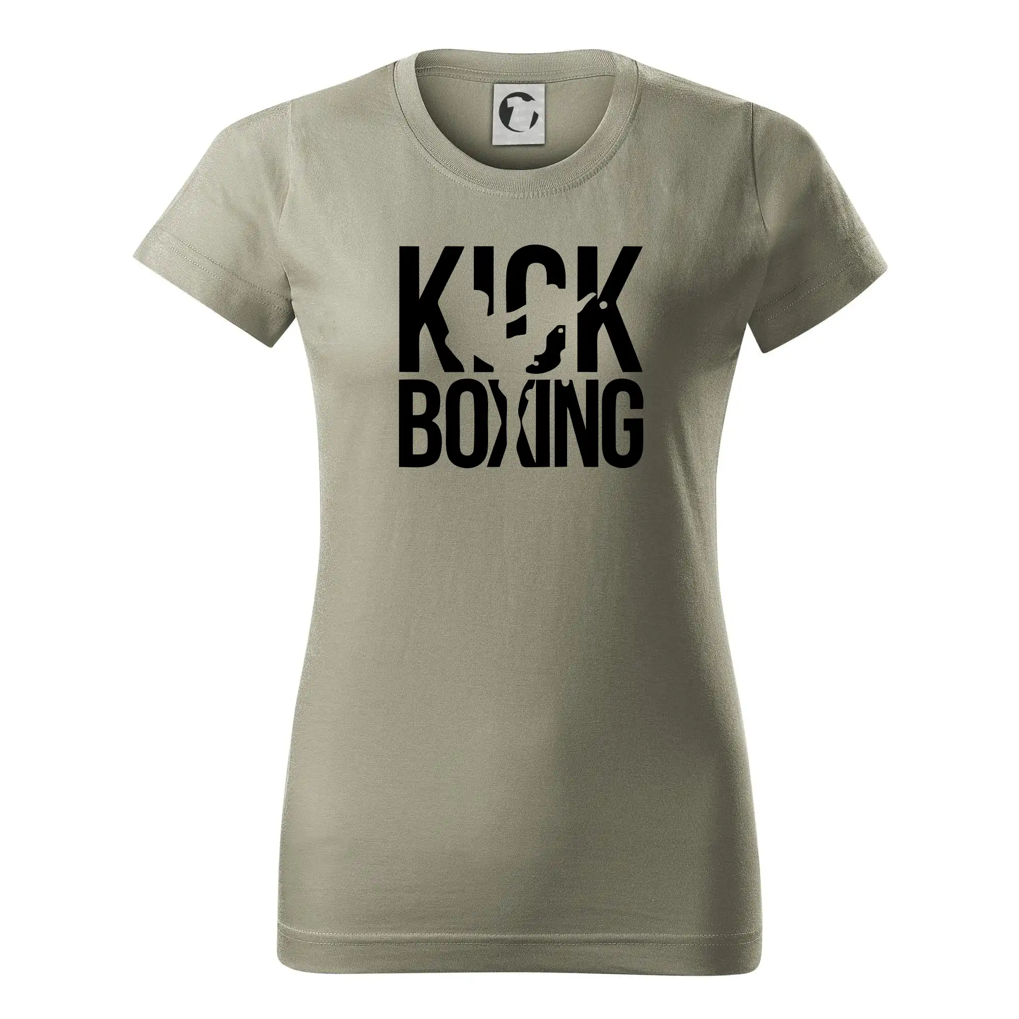 Tričká na box - Nápis Kick Boxing - Dámske tričko basic - ľahko voľnejšie a dlhšie