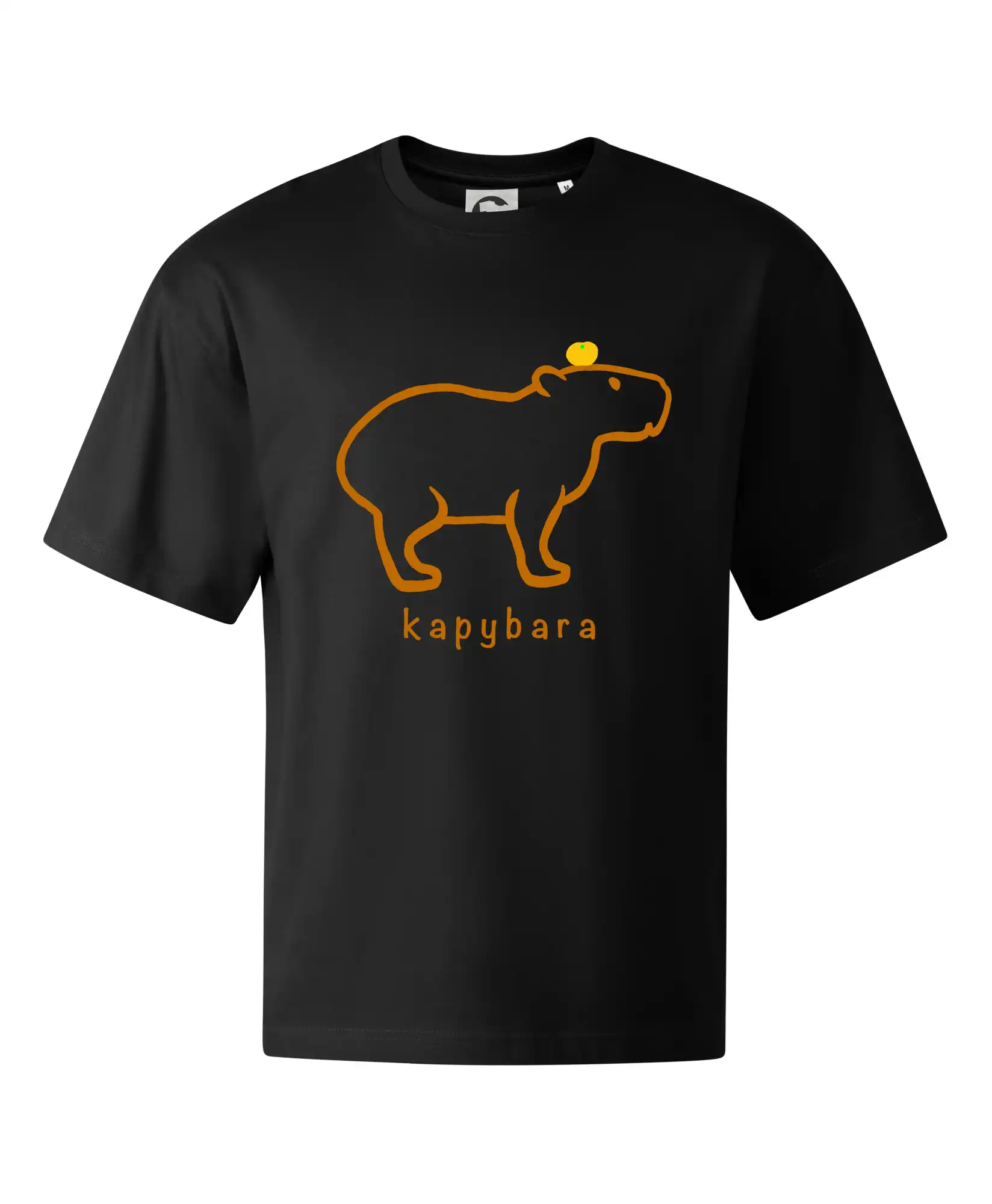 Tričká so zvieratami - Kapybara hnedý obrys (Moňas) - Stage unisex - OVERSIZE
