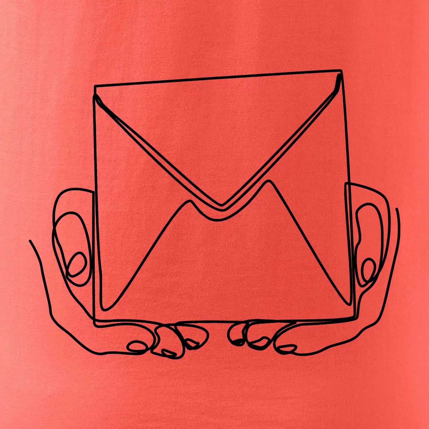 Obálka pošták jedním tahem