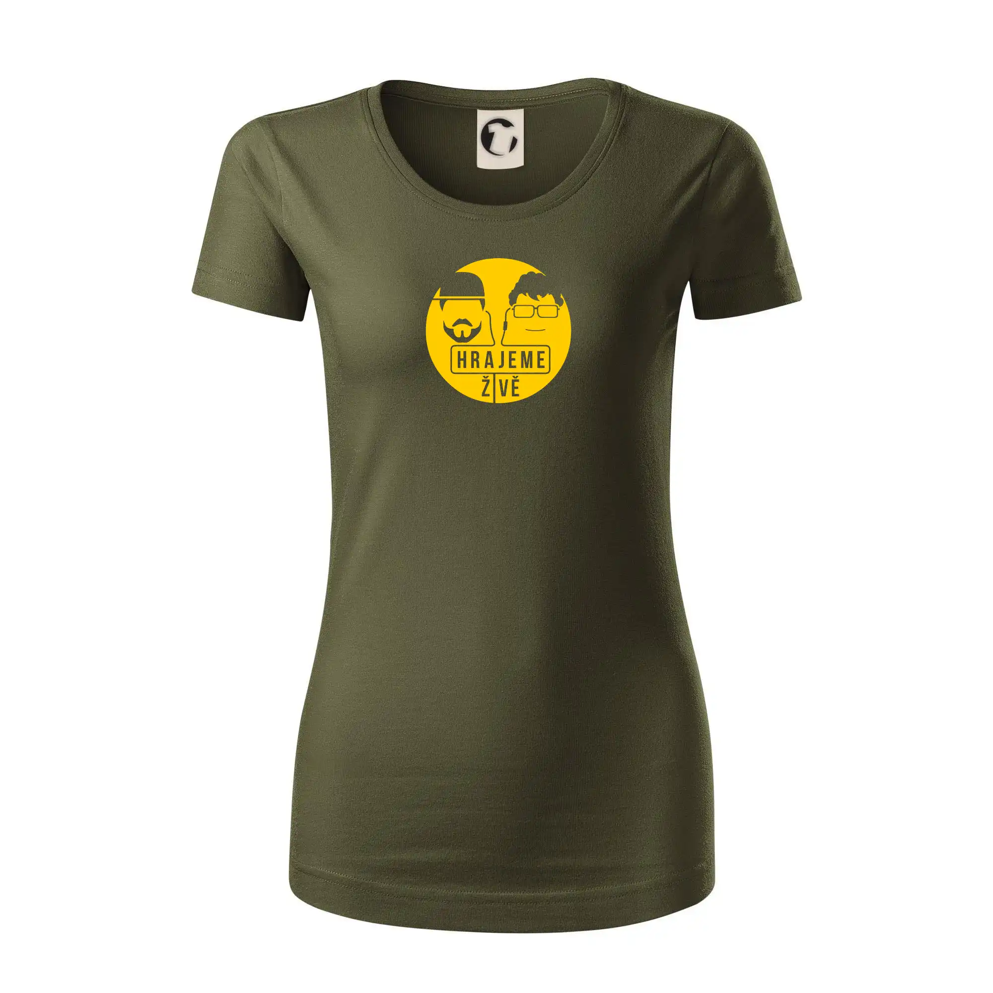 Tričká, mikiny a šiltovky pre Youtubery - Vortex hrajeme živě - Dámske tričko z organickej bavlny Origin (GOTS)