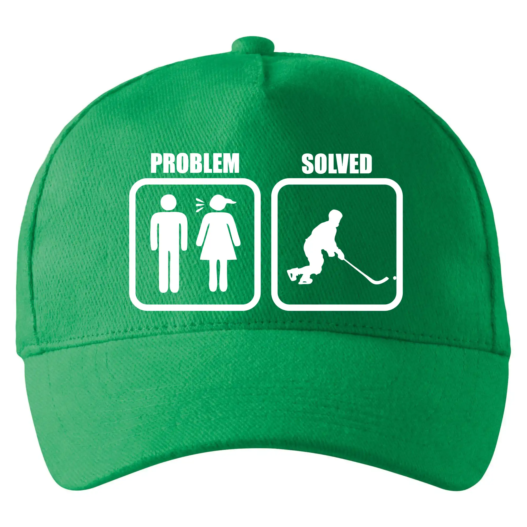 Tričká Problem Solved - Problém hokejista - Šiltovka so zahnutým šiltom a mosaznou sponou
