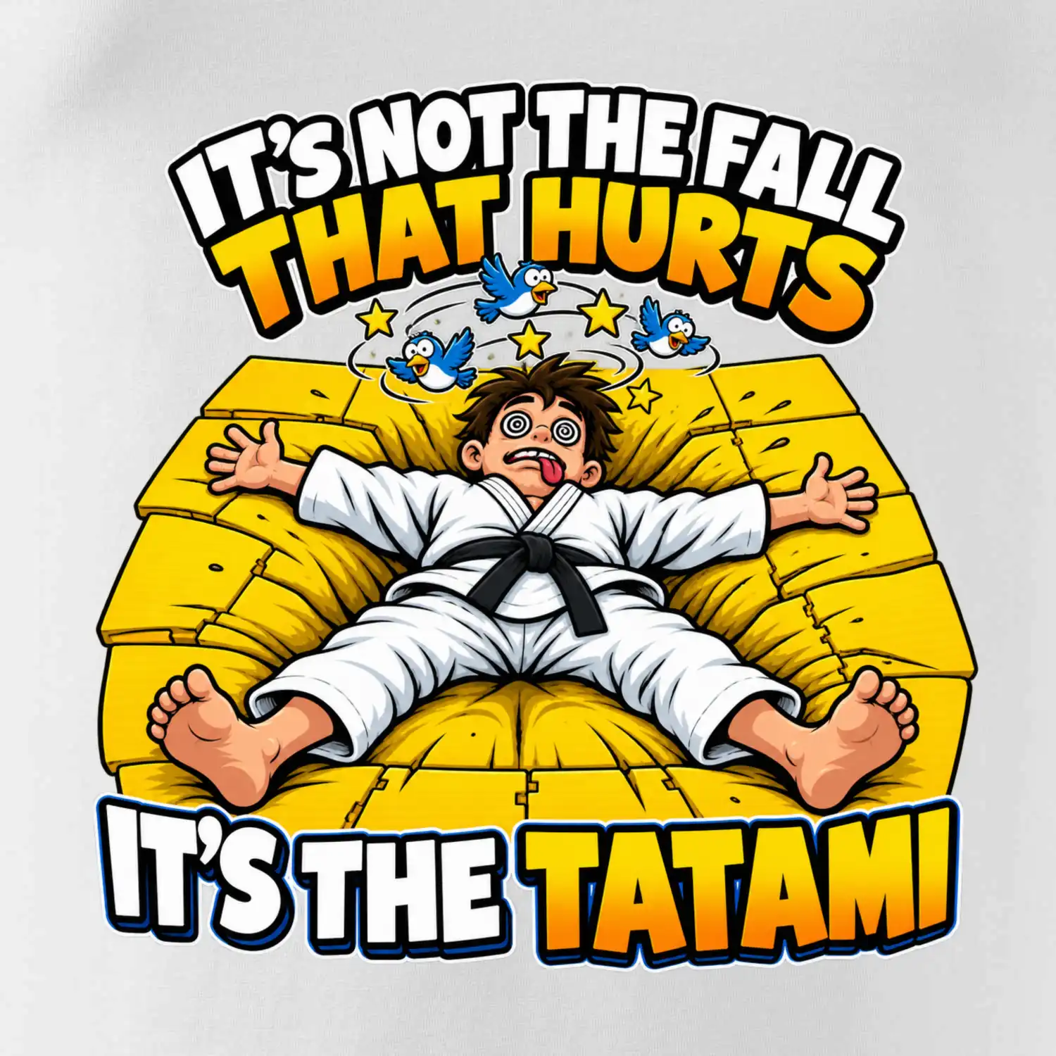 Pád bolí tatami judo
