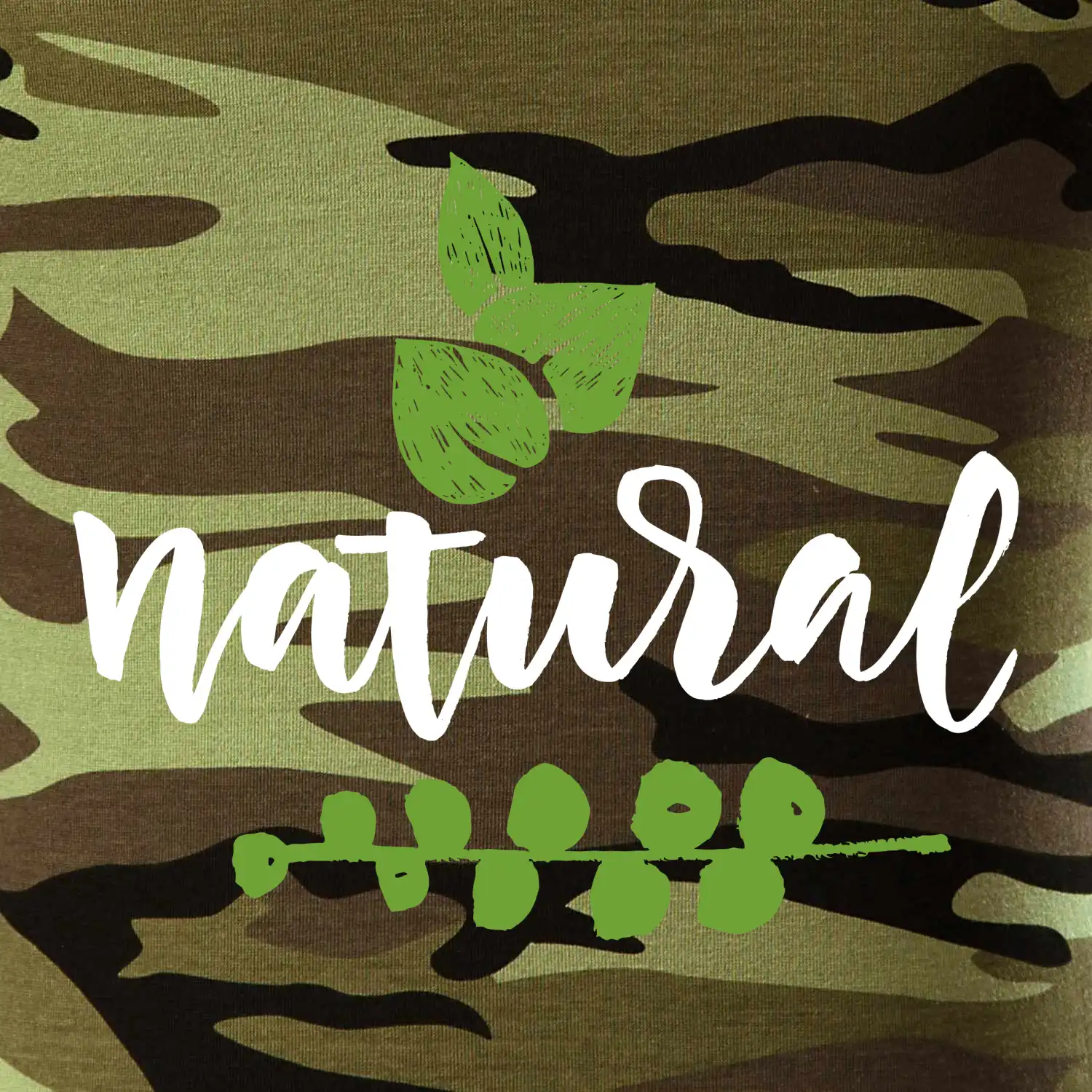 Natural - nápis v listech