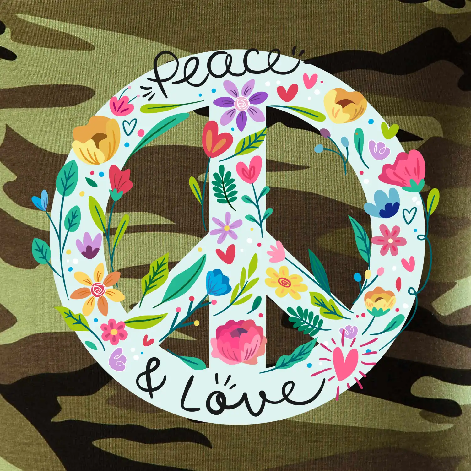 Peace and love symbol