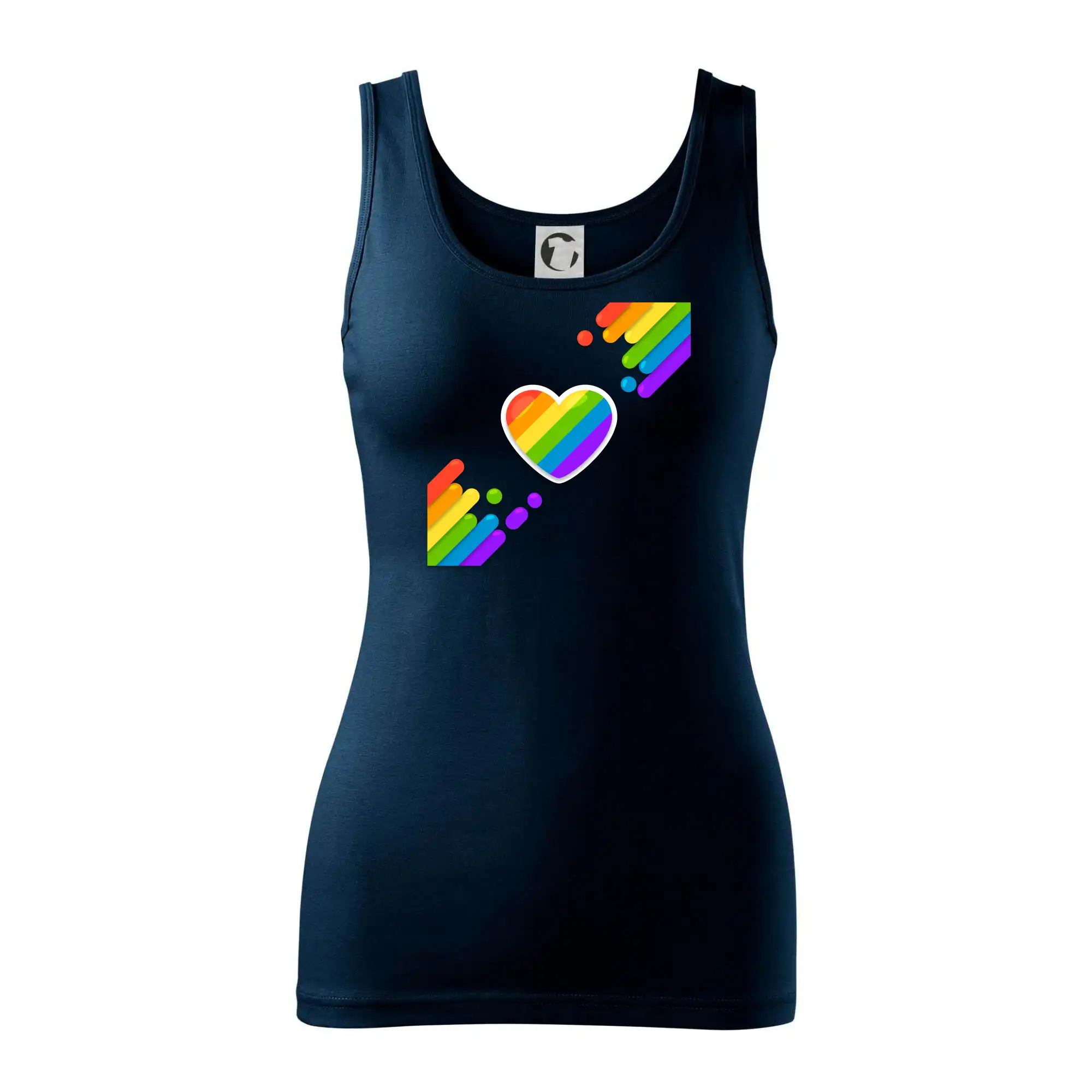 Tričká pre LGBT a Queer komunitu - Srdce uhlopriečne - Dámske tielko