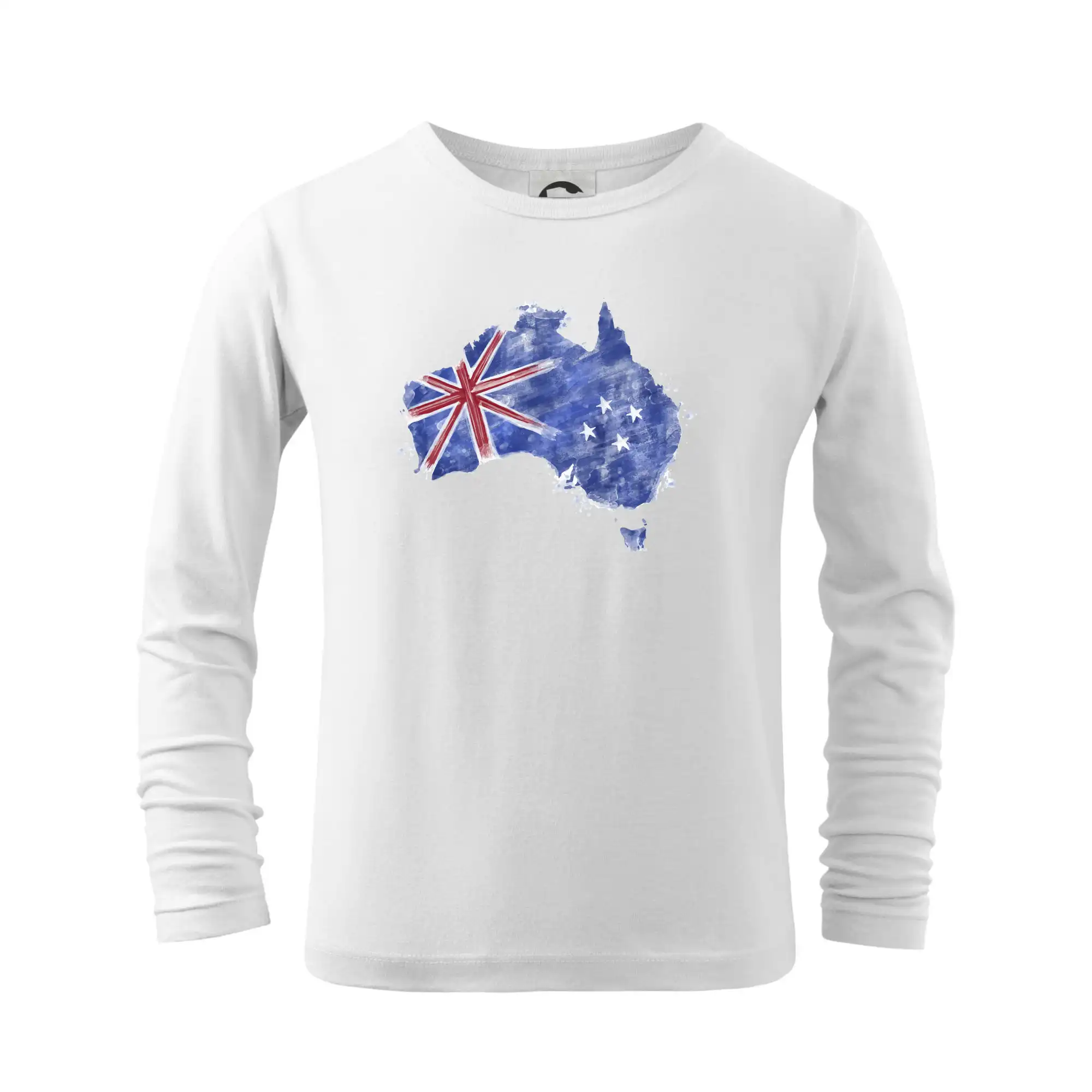 Motívy štátnych vlajok - Austrália - vlajka maľovaná - Tričko detské Long Sleeve