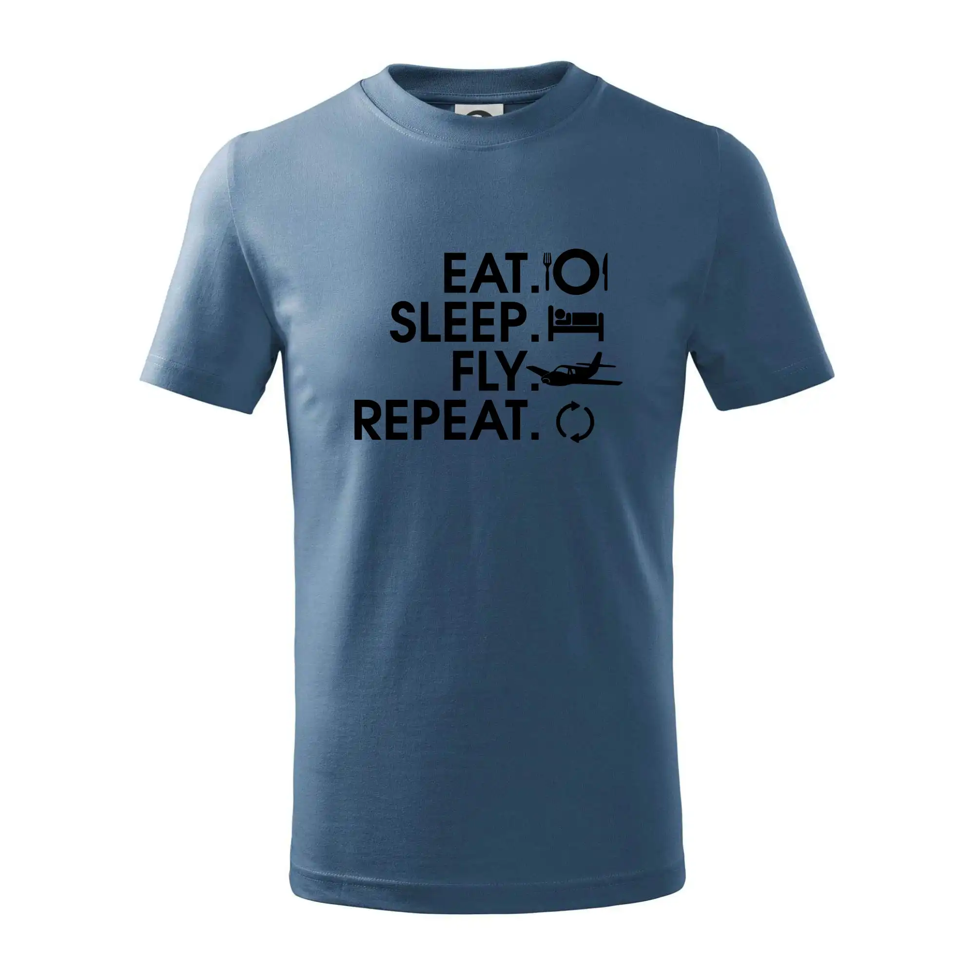 Tričká s lietadlami - Eat sleep fly repeat - Tričko detské bavlnené